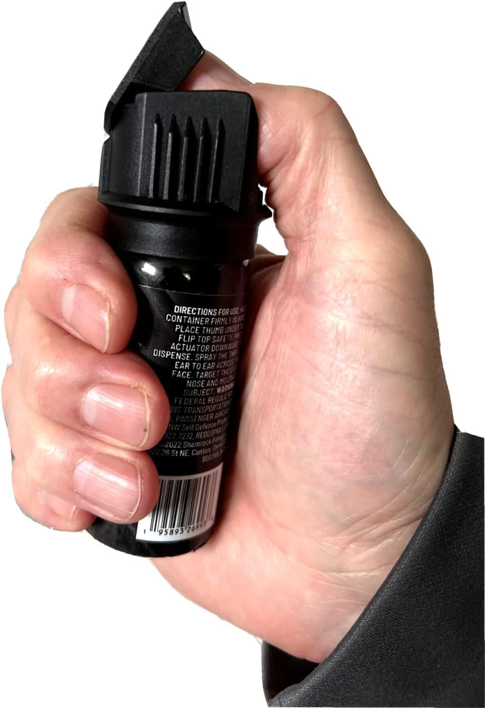 REDD, Tactical Blend OC/CS Pepper Spray - Flip Top Cone (2 oz), with Belt Clip for Everyday Carry