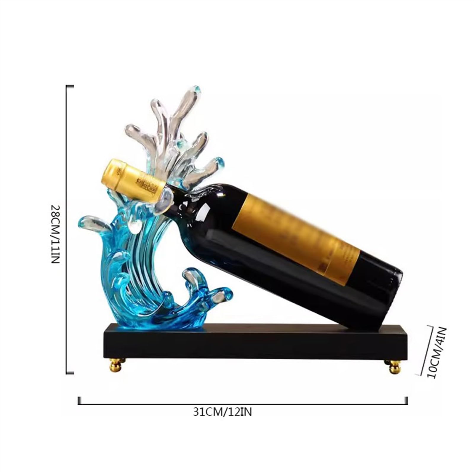 Uchwyt na wino Ozdoby do stojaków na wino Dekoracje szafek Kuchnia(Blue)