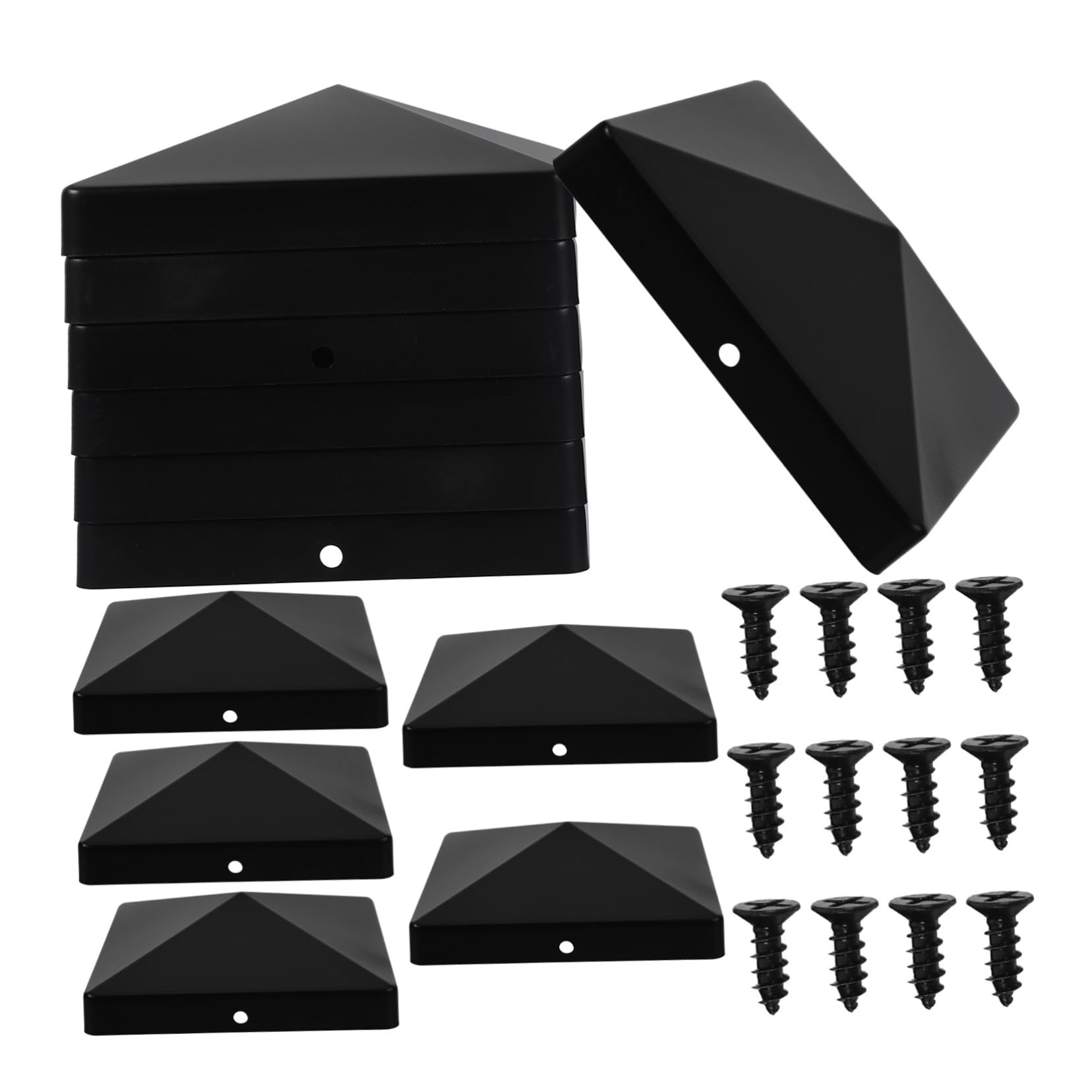 Capuchons de poteau plastique de clôture chapeau protection jardin 12pcs