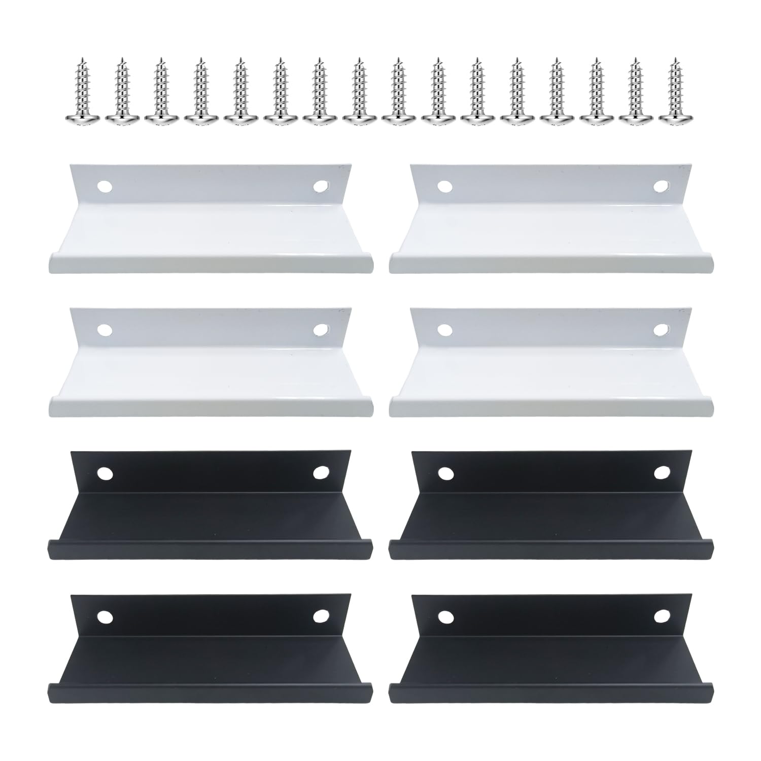 WUFGWBD 8 Pieces of Punch-Free Cabinet Handles, Furniture Handles, Simple Metal Handles, Furniture Accessories, Invisible Handles