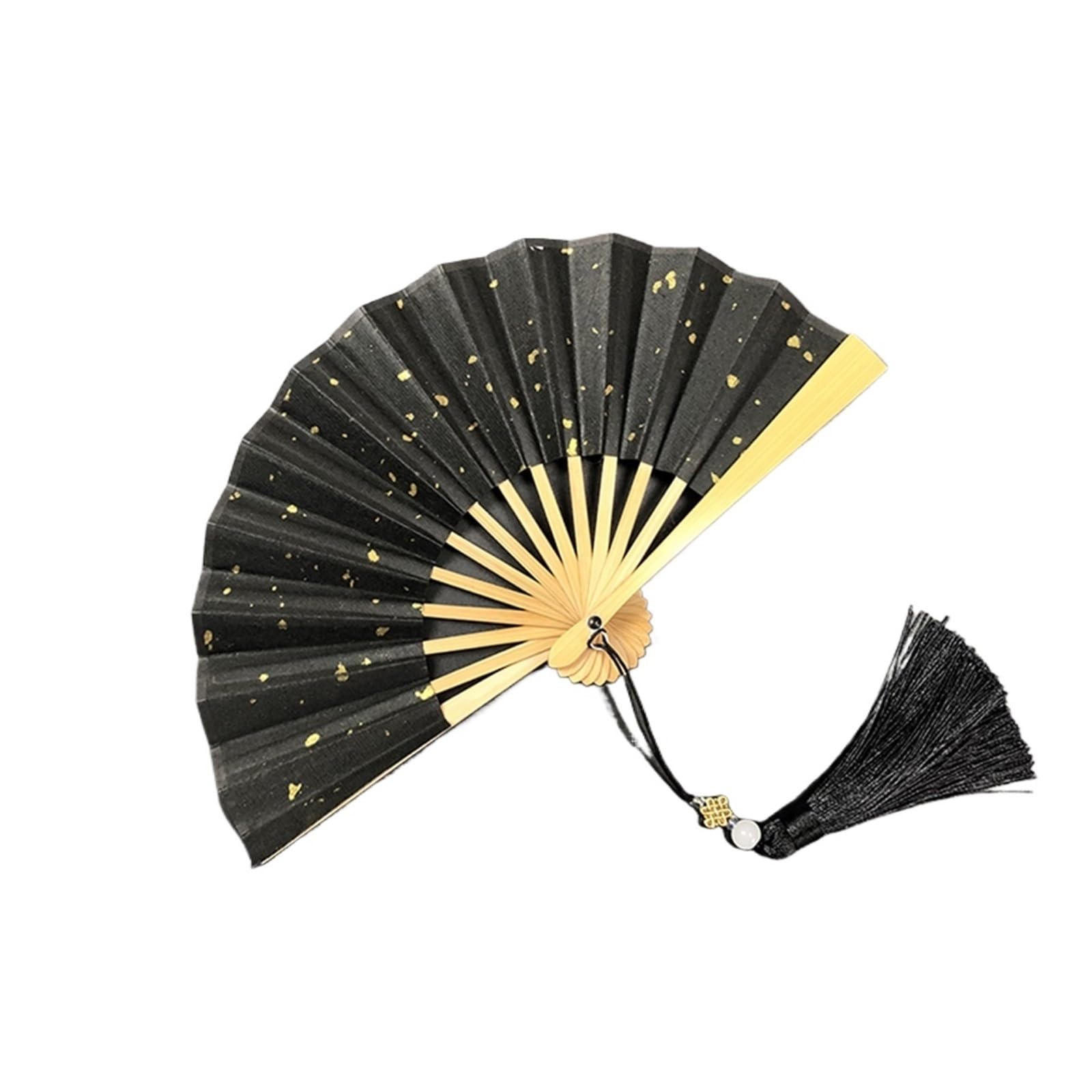SXTYYH Folding Hand Fan, Portable 4-6inch Mini Handheld Fan for Women Foldable, Folding Fans for Line Dancingwedding Fashion Gift(5in,Black A)