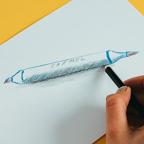 Miniatura 6 de Carmel Paquete de 12 lápices de marcado universal, vidrio soluble en agua y película, lápiz de grasa recubierto de madera con una mina cerosa grasa