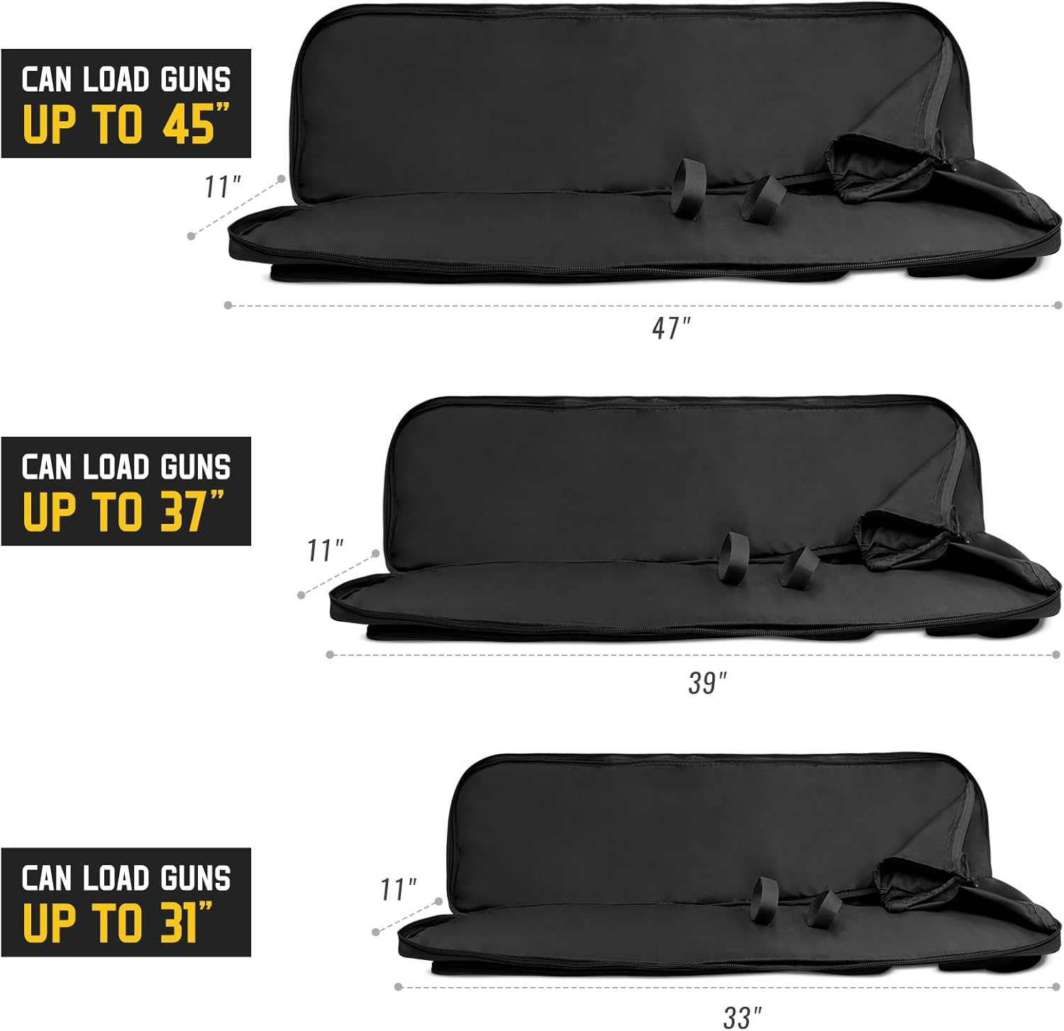 33” / 39”/ 47” Rifle Case Soft Bag Gun Case for Rifles and Shotguns, Tactical Shooting Bag for Long Gun Pistol Transportation, Rifle Carrying Case for Shooting Range Activity, Hunting