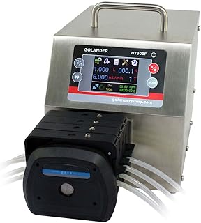WT300F Intelligent Dispensing Peristaltic Pump with Pump Head DT15-44 (4 Rollers, 4 Channels), Flow Rate 0.05~610 mL/min per Channel