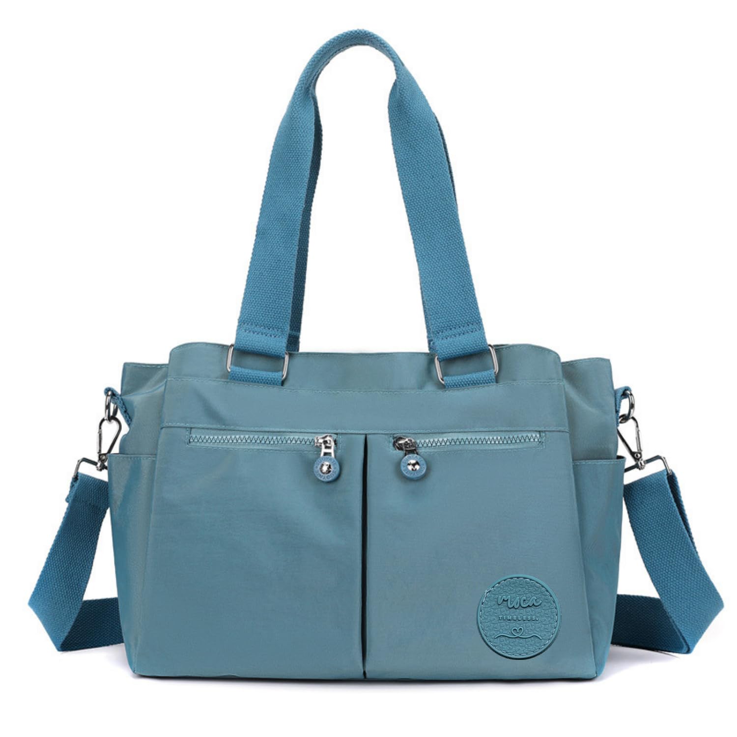 Womens Casual Nylon Water Resistant Crossbody Tote Sling Handbag, Multi-Pocket Design with Adjustable Shoulder Straps for Work Travel Office, Everyday Use-image-24