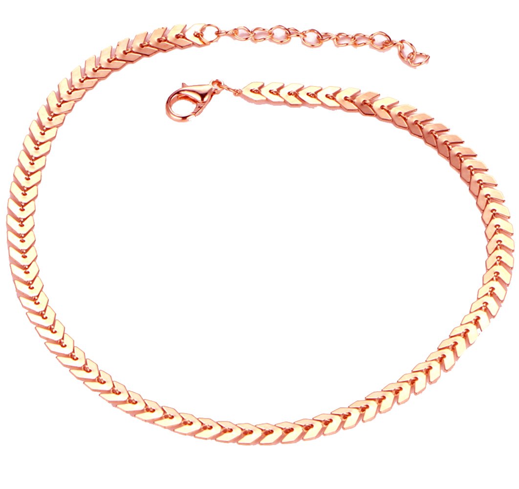 SENFAIArrow Leaf Short Choker Necklaces African Statement Jewelry 16" Extender 2"