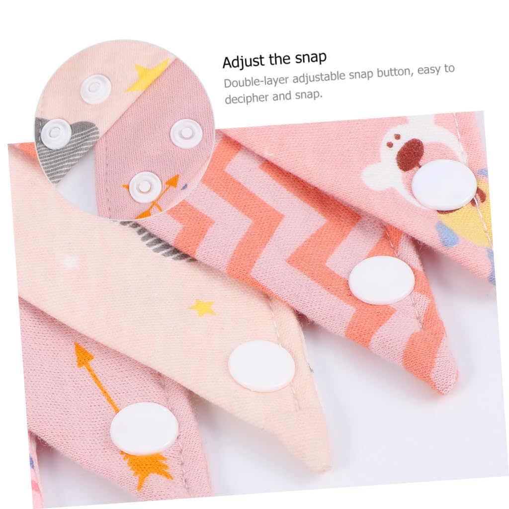 ibasenice 15piezas Baberos Triangulares Infantiles De Toallas De Saliva Para Bebés Baberos Absorbentes Para Alimentación y Uso Diario Patrón Rosa