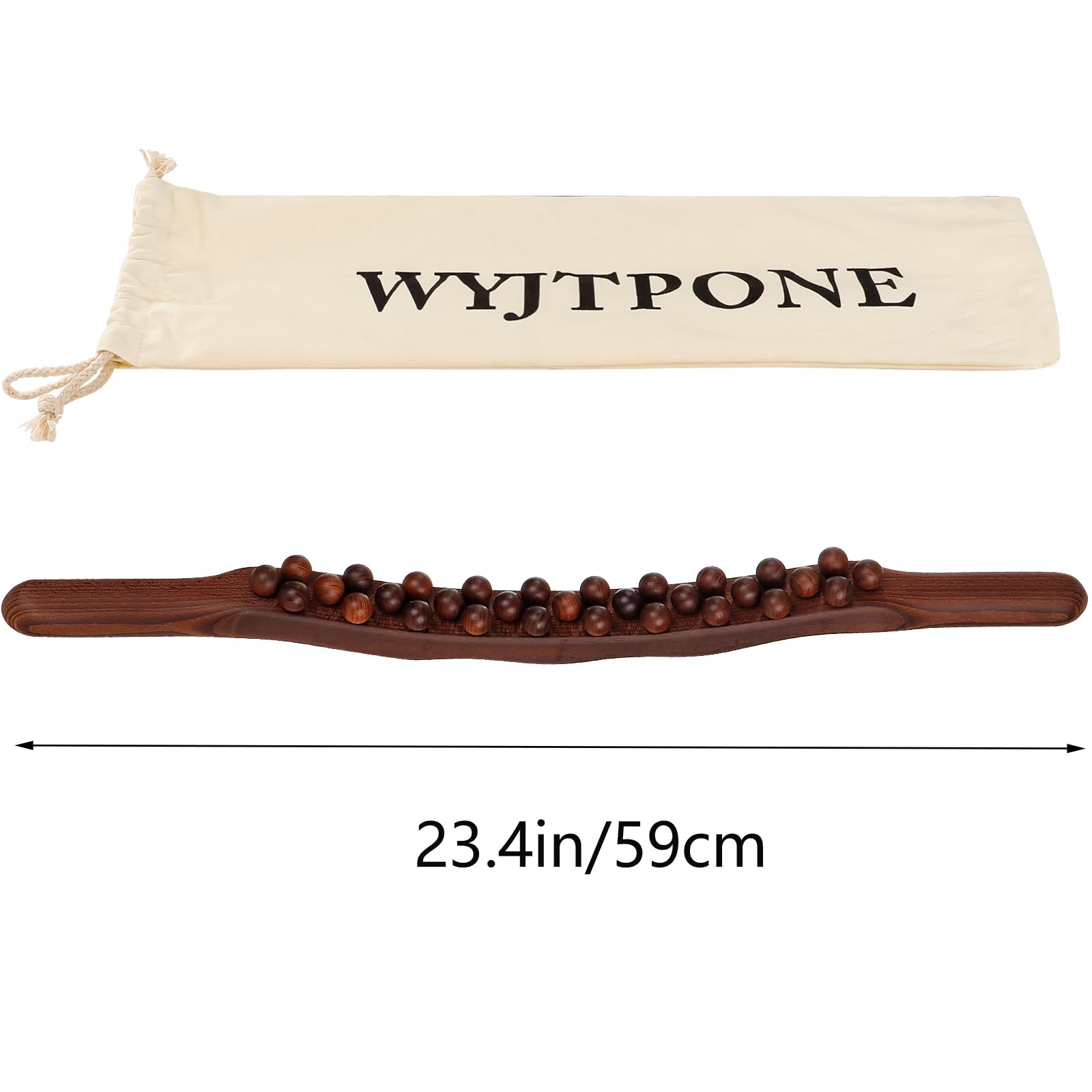 Guasha - Herramientas de madera para masaje de terapia de madera, herramientas de masaje para dar forma al cuerpo, rodillo de masaje de espalda de 31 cuentas, masajeador de drenaje linfático para dar
