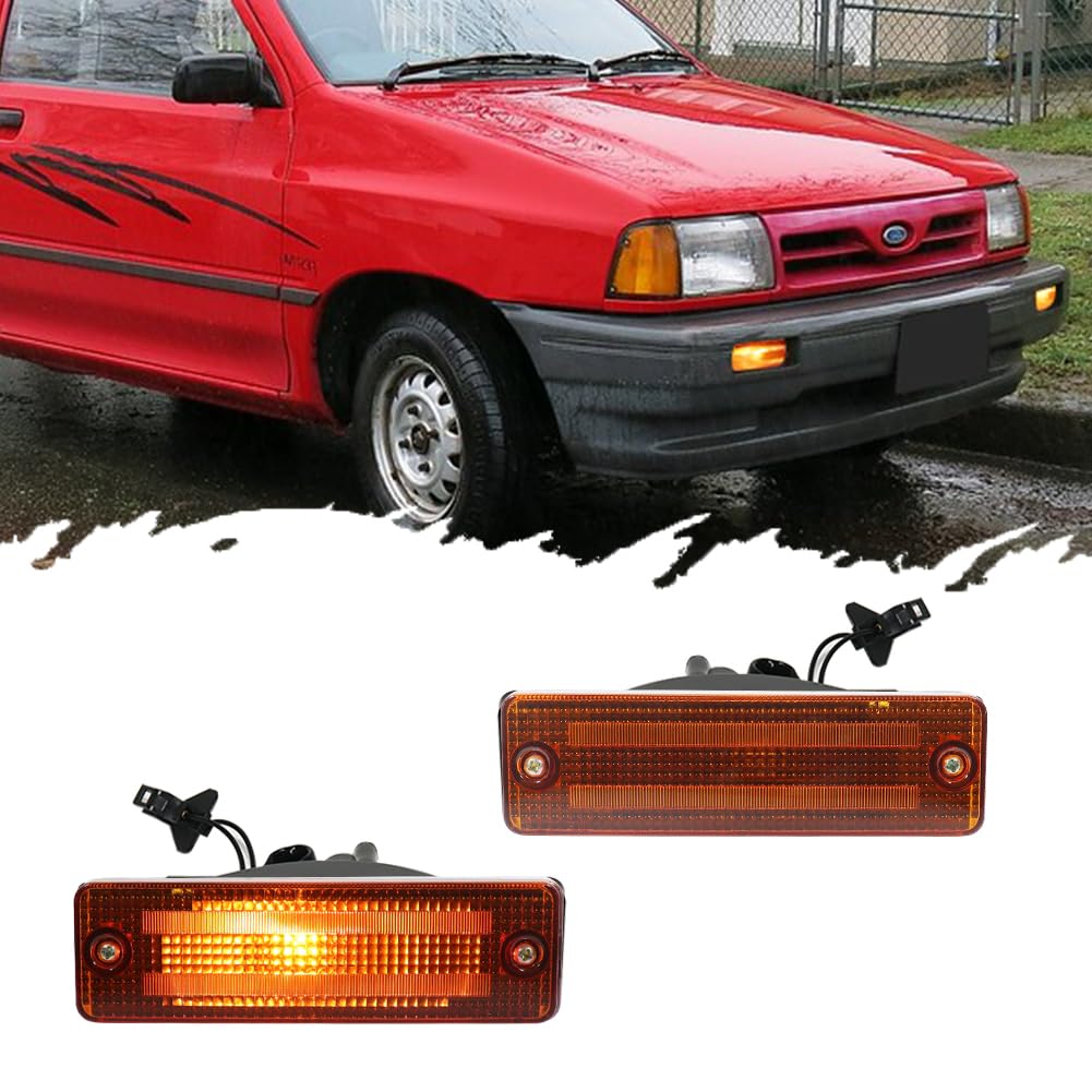 Amazon.com: TurningMax Front Bumper Amber Lens Amber LED Turn