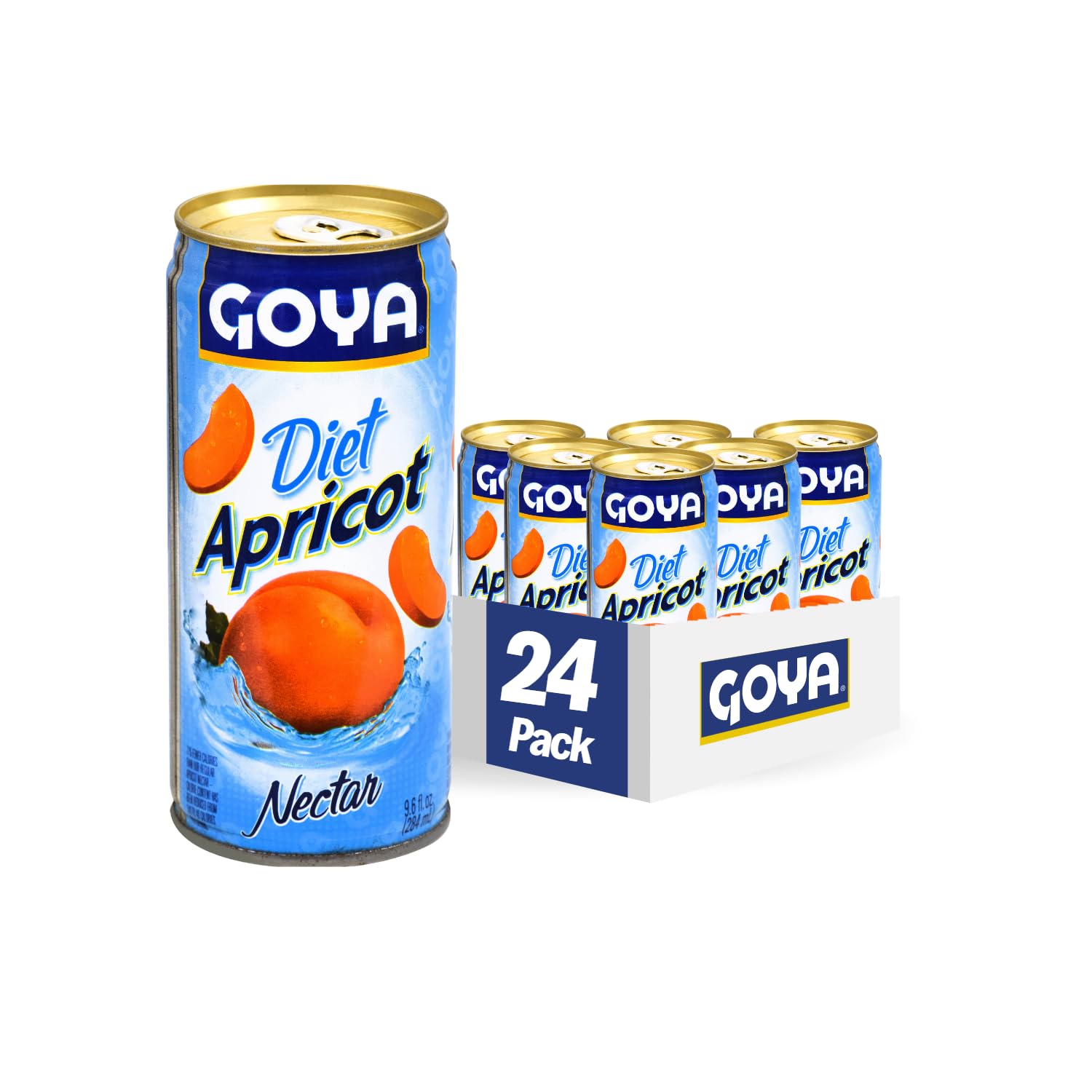Goya Foods Diet Apricot Nectar, 9.6 Fl Oz (Pack of 24)