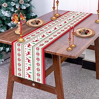 Christmas Table Cloths, Christmas Table Runners, Christmas Decorations, Xmas Oxford Tablecloth, Rectangular Washable Table Cover for Christmas Dining Table Decoration Holiday Season Party Home Decor