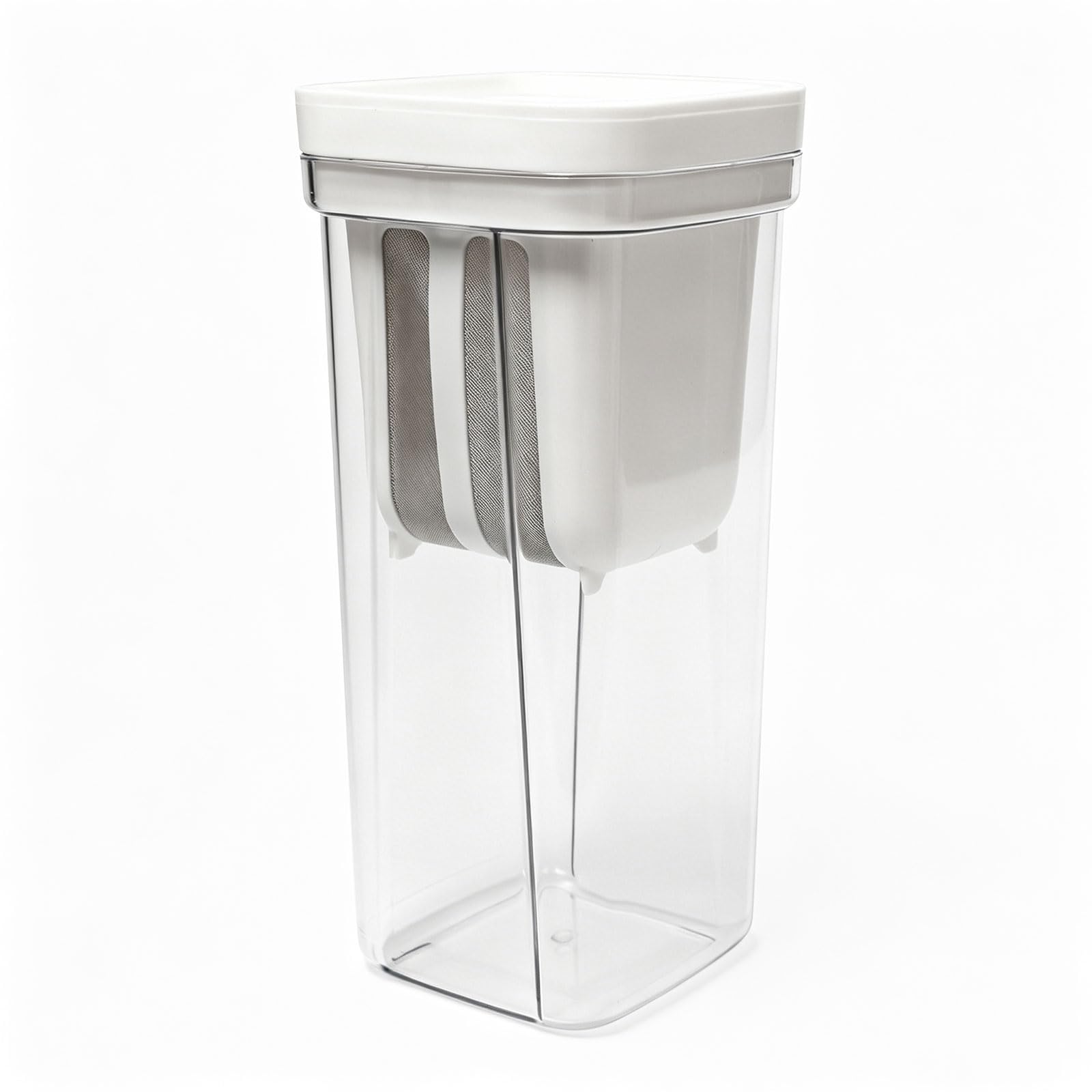 Colino per Yogurt Greco Colino per Yogurt da 2000 Ml con Coperchio Erogatore Yogurt Filtro con Acciaio Inossidabile Maglie e Coperchio per Filtrare Succhi di Frutta, Latte