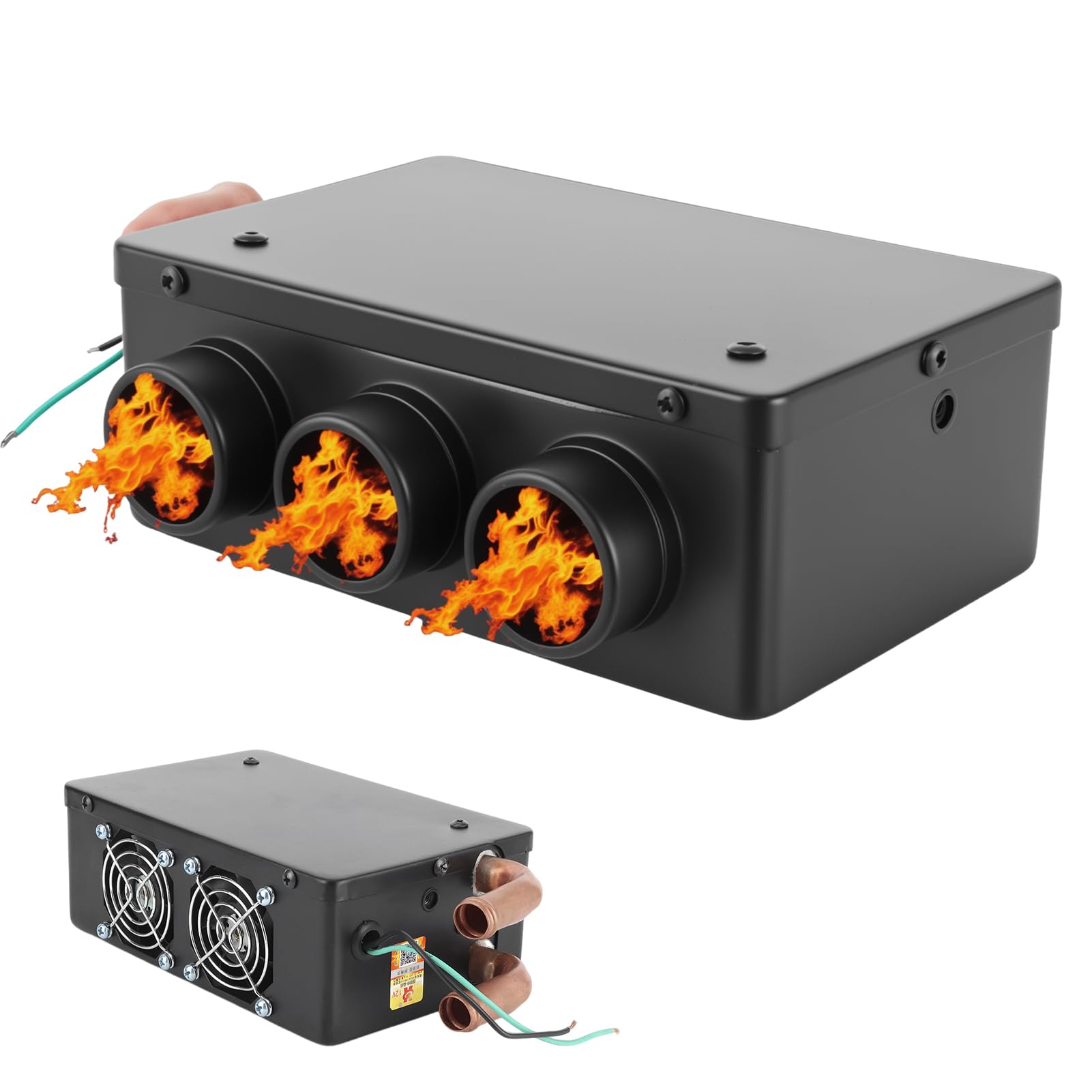 LICAEVEY 12V 50W Autoheizung und Entfroster, Schnelles Aufheizen mit 3 Luftauslässen Zum Entfrosten der Windschutzscheibe, Geräuscharme Tragbare Winterheizung für Alle 12V-Fahrzeuge