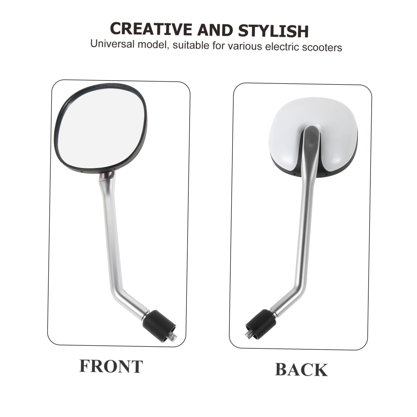 SOLUSTRE Specchietto Retrovisore per Bici Elettrica e Scooter in Abs, Facile da Installare, Design Elegante e Versatile, per Sostituzione Manubrio