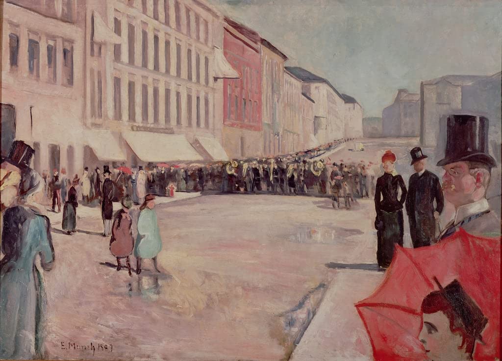 Affiche impression toile peinture murale Edvard Munch Oslo 60x90cm