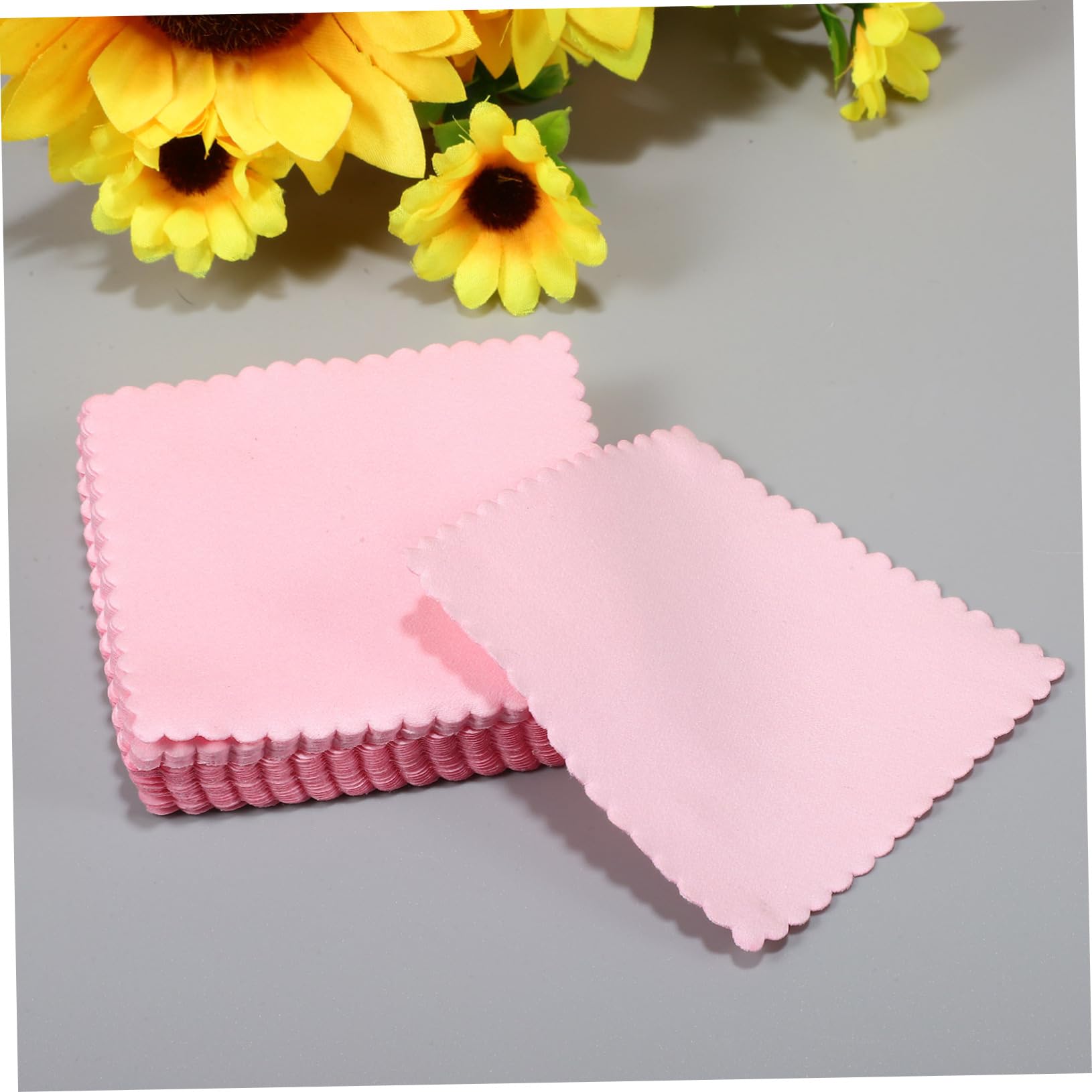 Gadpiparty 3 Set Panno Argentato Panni Guarda Cleaner Panno per Occhiali Pezza per Pulire Salviette per La Pulizia Dell'atmosfera Panno Polacco d'Argento Fibra Superfine Rosa 100 Pezzi*3