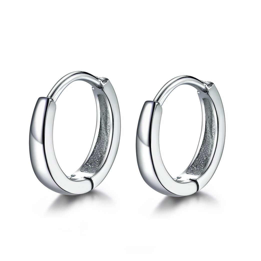925 Sterling Silver Hoop Earrings for Women, Hypoallergenic Huggie Earrings Cartilage Hoop Earring, Small Hoop Earrings Ear Cuffs for Women Girls Men