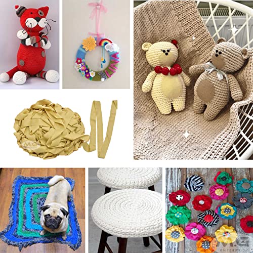 Image of M.G ENTERPRISE T-Shirt Yarn Froji (250 gm) Art Craft Soft Fingering Crochet Hook Yarn, Needle Knitting Yarn Thread Dyed
