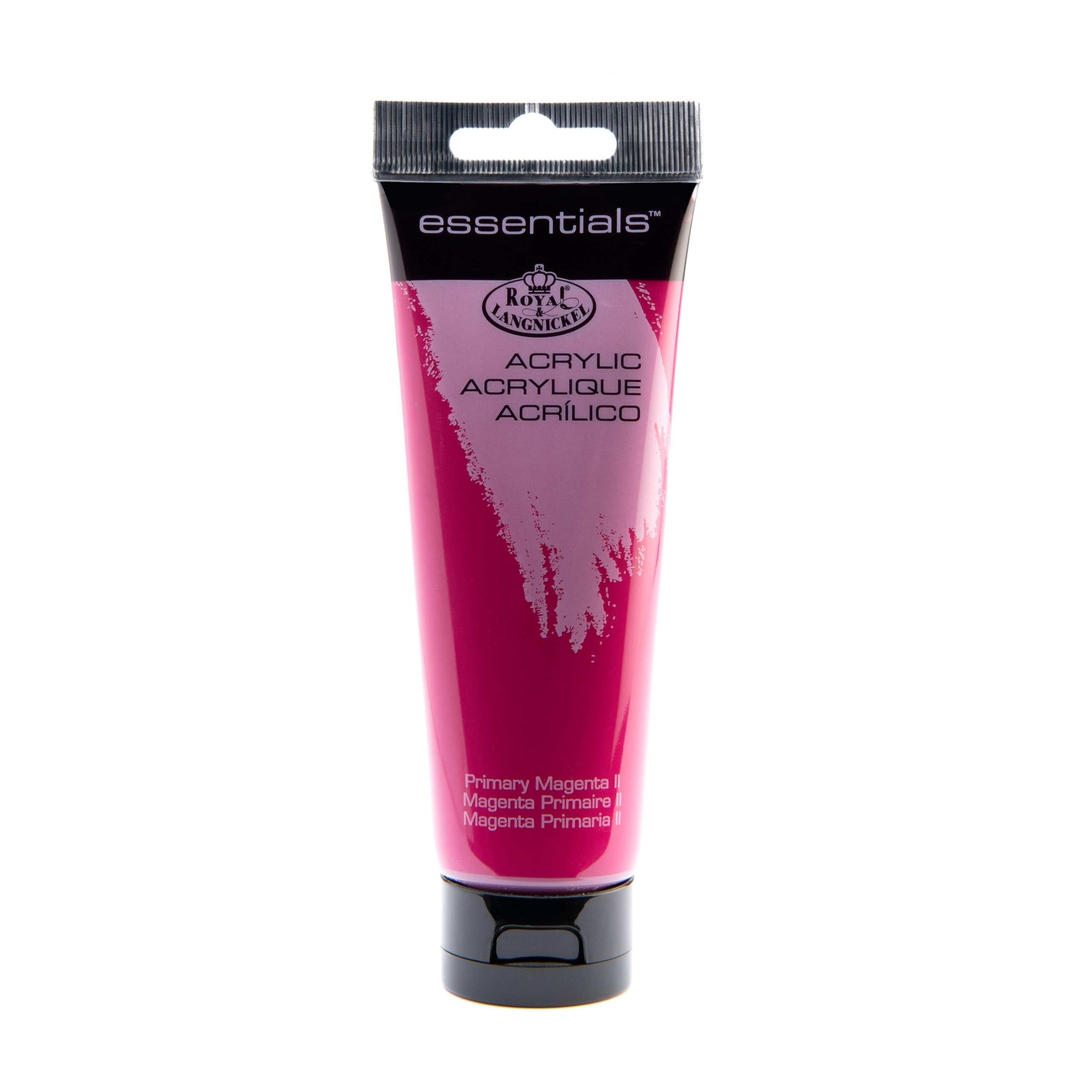 Royal & Langnickel 120ml Essentials Tubes Acrylic Paint - 36 Colours (Primary Magenta - RAA 122)