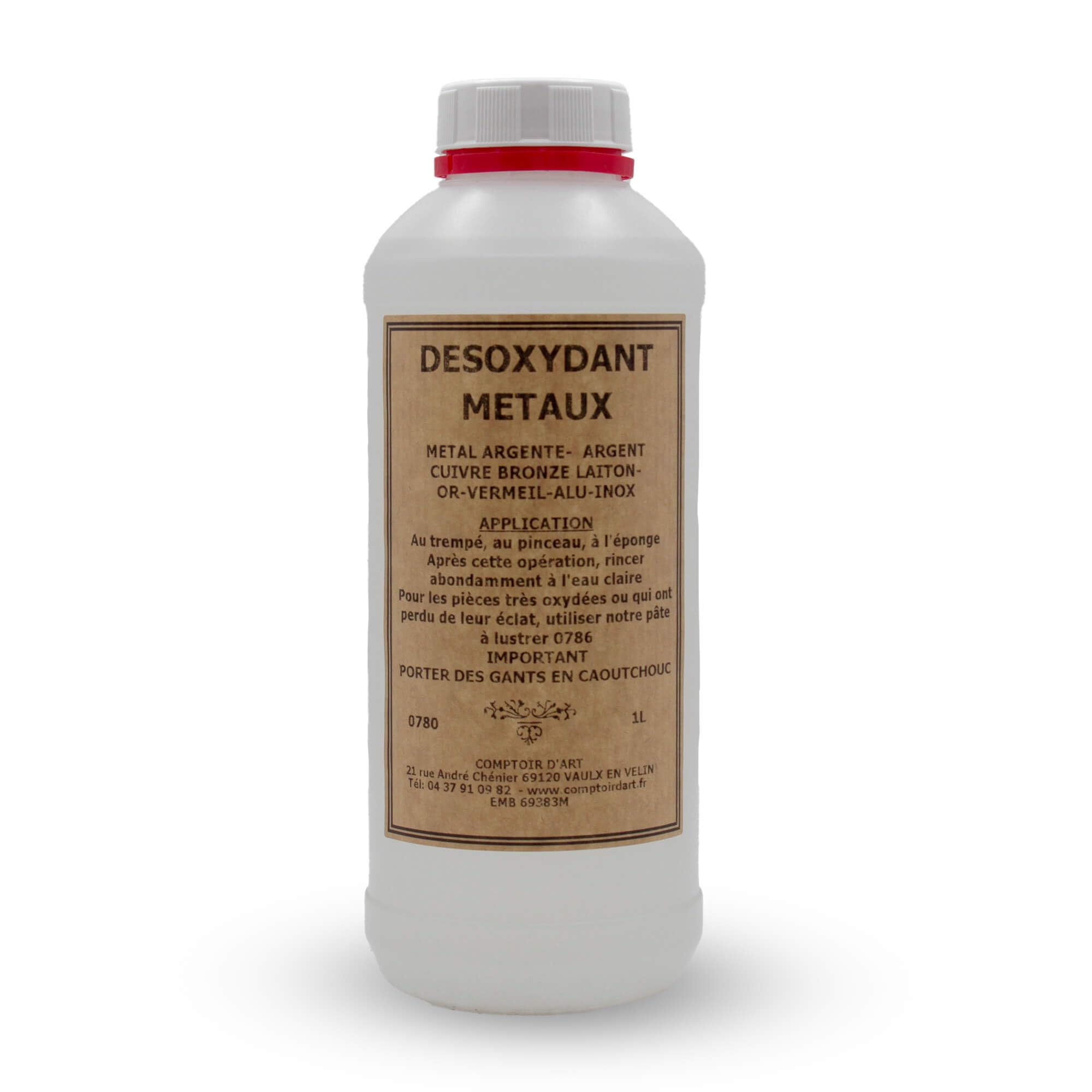Comptoir d'Art - Désoxydant Métaux (0780) pour l'Argent et le Bronze (1L)