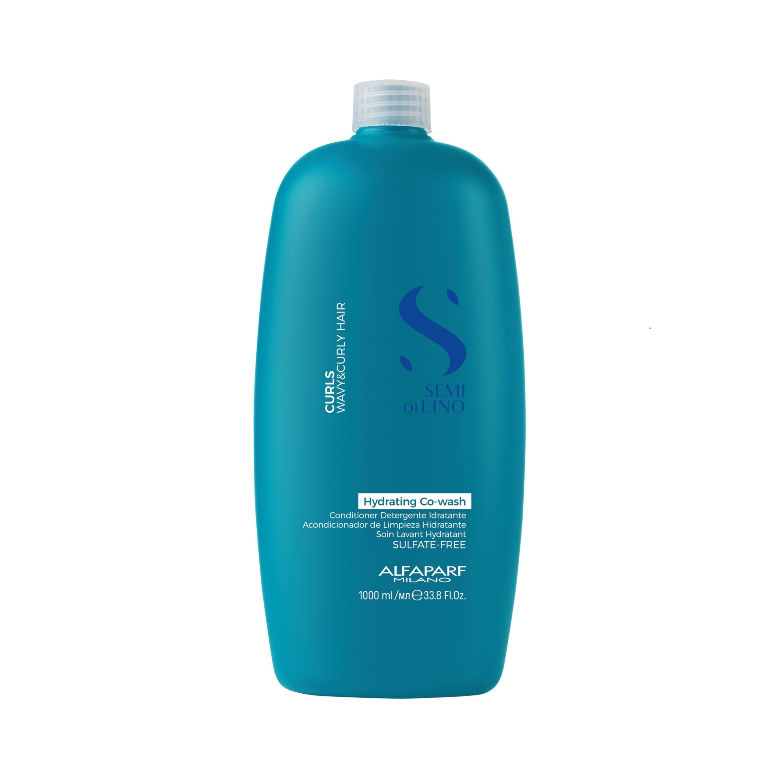 Alfaparf Milano Semi Di Lino Curls Hydrating Sulfate Free Co-Wash for Wavy and Curly Hair - Hydrates and Nourishes - Reduces Frizz - Protects Against Humidity - Vegan-Friendly Formula