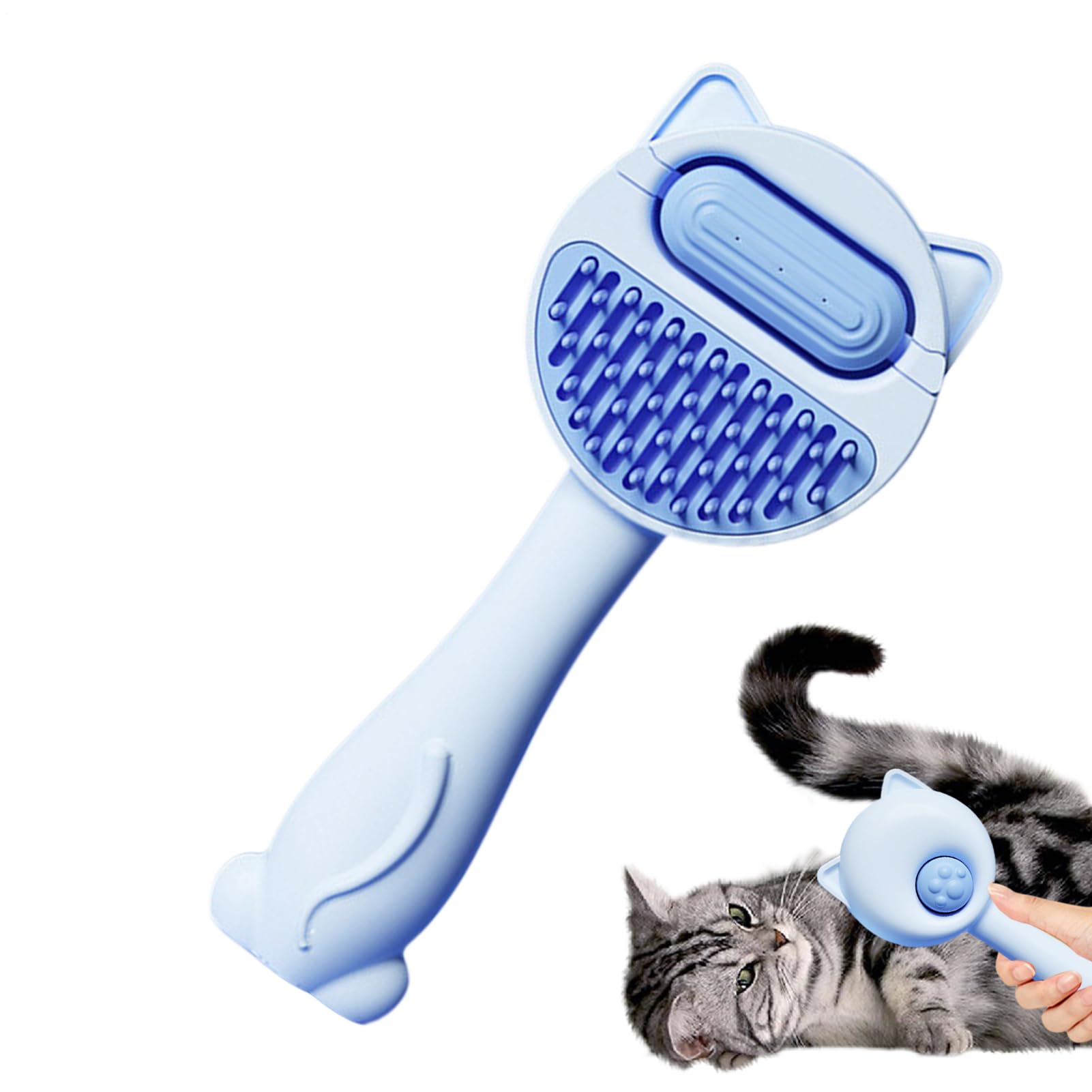 Cepillo para Acicalar Gatos | Herramienta Suave con Deposito de Agua | Peine Eliminador de Pelo para Mascotas | Tanque de Agua para Mascotas Medianas y Cachorros en el Hogar