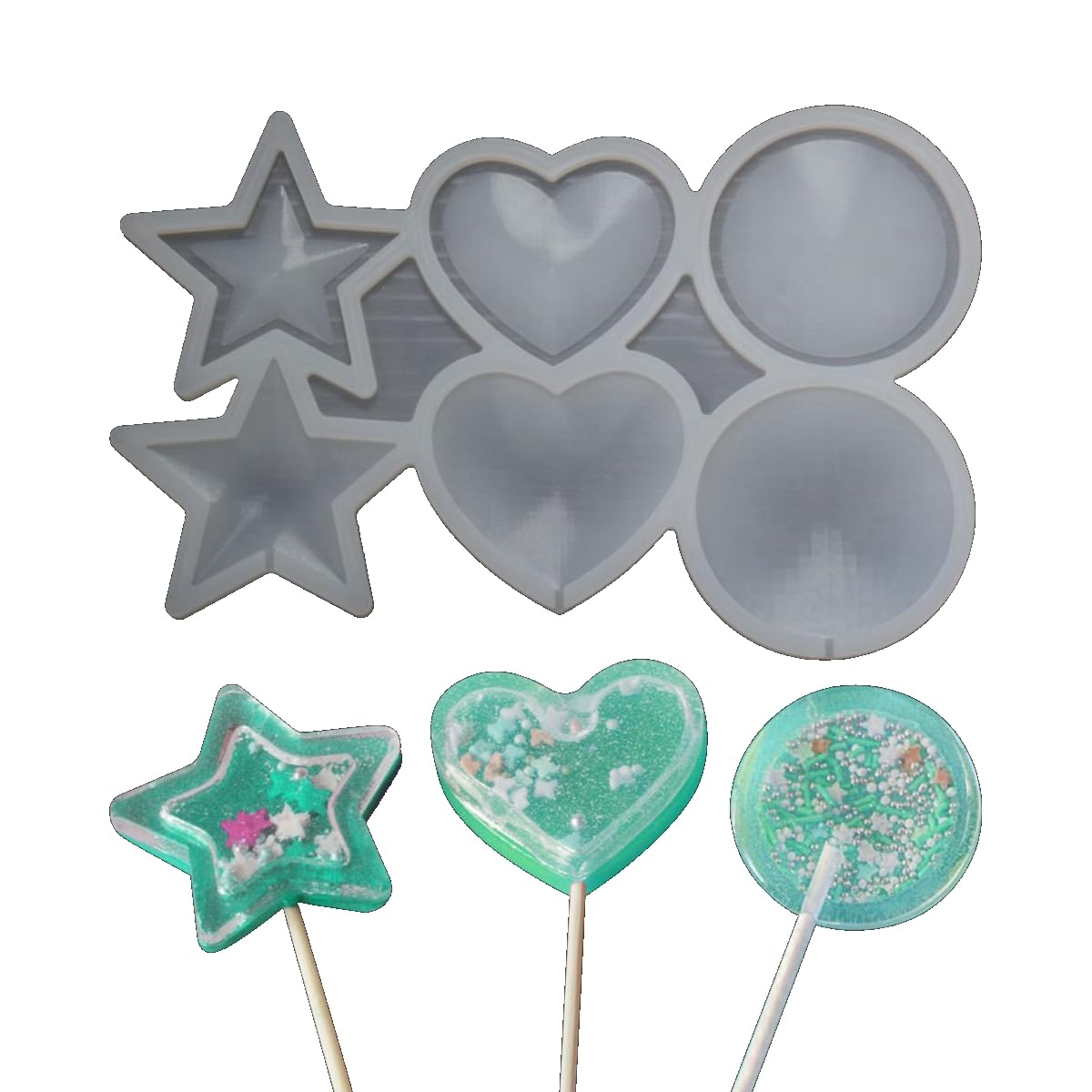 Silicone Lollipop Mold - DIY Candy & Resin Making -17 Silicone Lollipop Mold - DIY Candy & Resin Making -17