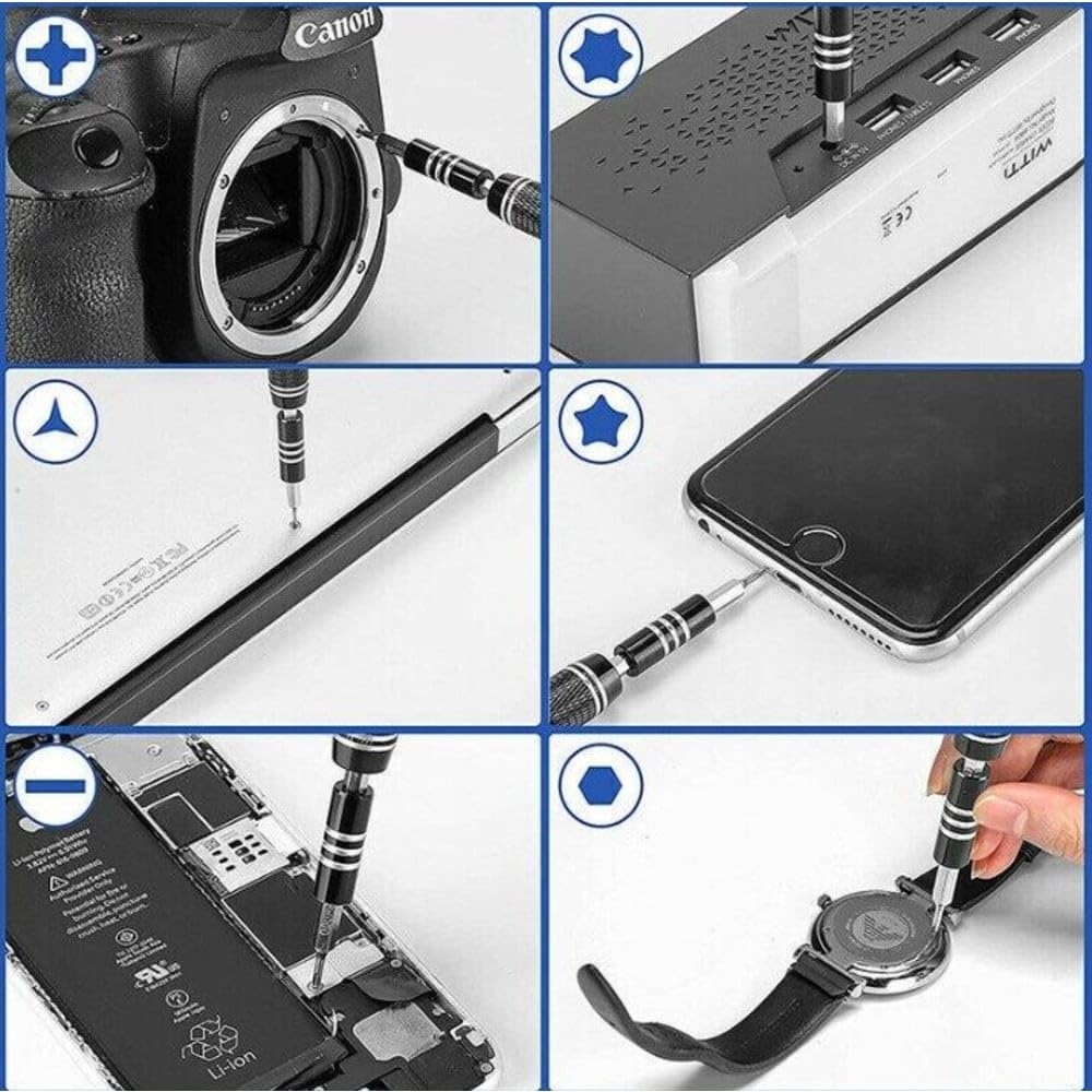 Precyzyjny śrubokręt ze stali chromowo-wanadowej 117 w 1, odpowiedni do MacBooków, komputerów, laptopów iPhone, PS4 PS5, Xbox, zestawów naprawczych do przełączników, okularów, zegarków