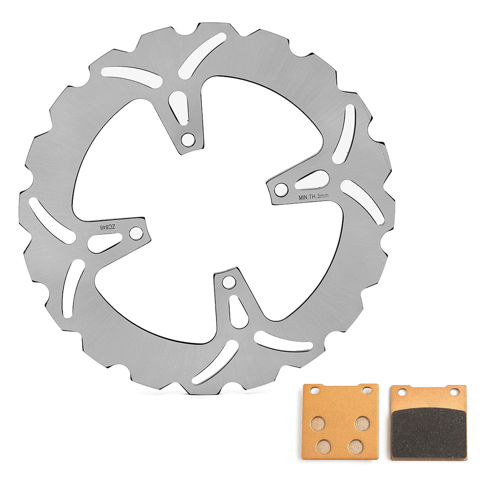 Rear Brake Disc Rotor Pads Kit for Suzuki GSX 600 750 F 1989-1997 GS 500 89-10 GSX 250 400 GSF 400