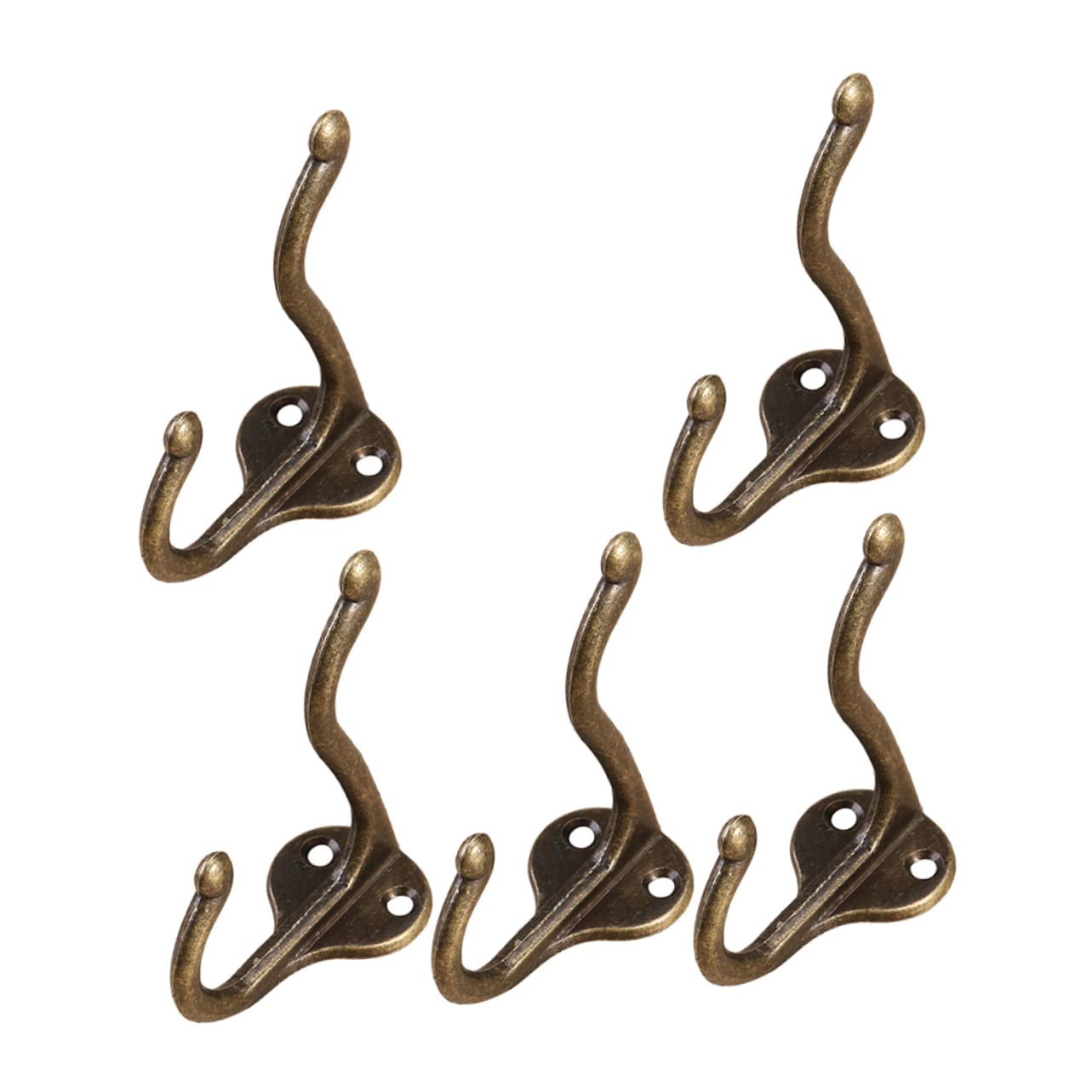WOONEKY 15piezas Ganchos Retro De Pared Para Ropa Toallas y Accesorios Diseño Vintage De Doble Orificio Fácil Instalación Para Hogar y Oficina