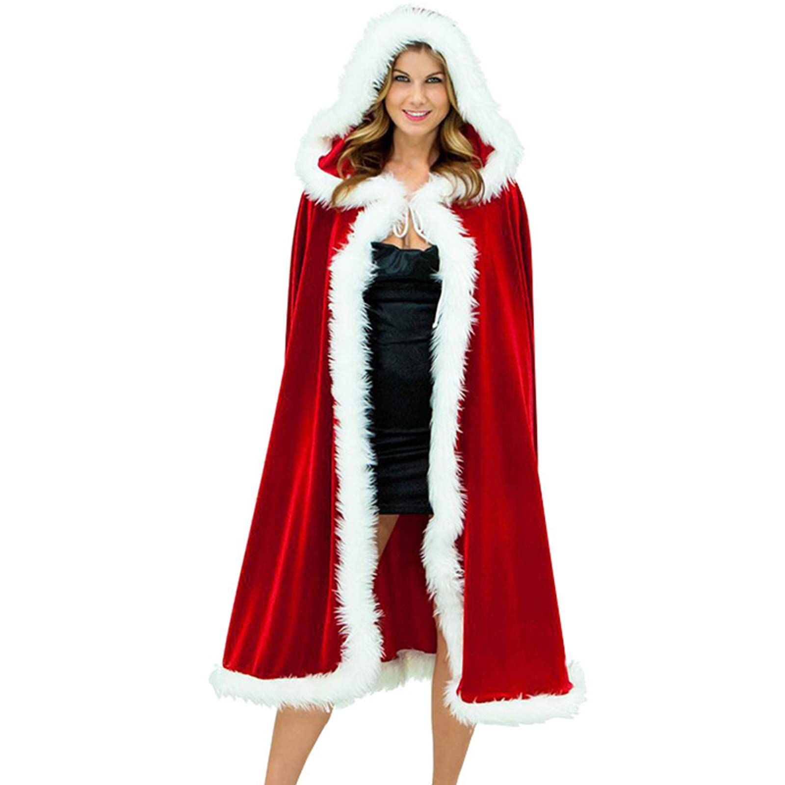 Women Hooded Trench Coat 2022 Winter Fashion Open Front Cardigan Jacket Cape Woolen Poncho Long Maxi Cloak Outwear