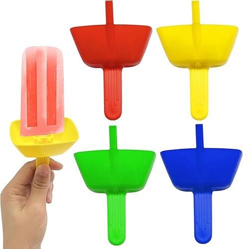 4 soportes para paletas para niños, libre de goteo, soporte reutilizable para paletas de heladas, seguro y sin BPA, con popote para el verano, para