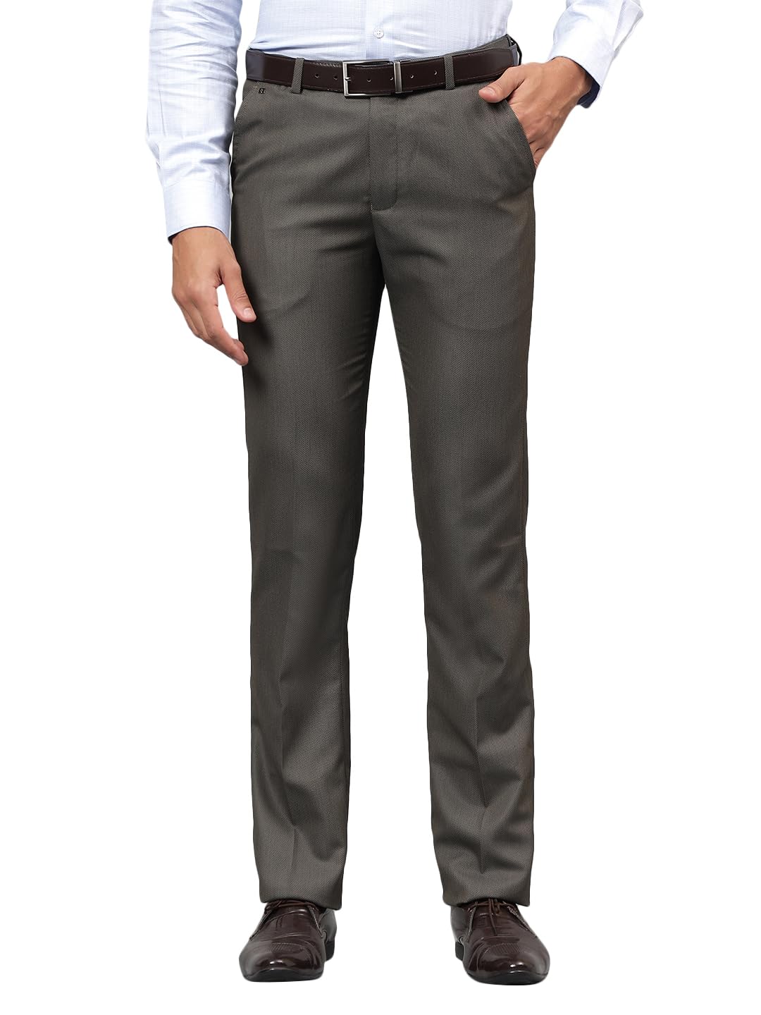 cantabil Men Self Design Non Pleated Regular Fit Mid Rise Formal Trousers for Men | Formal Pants for Men | Formal Wear Regular Fit Trousers for Men (P_MTRF00191A)-picture-20