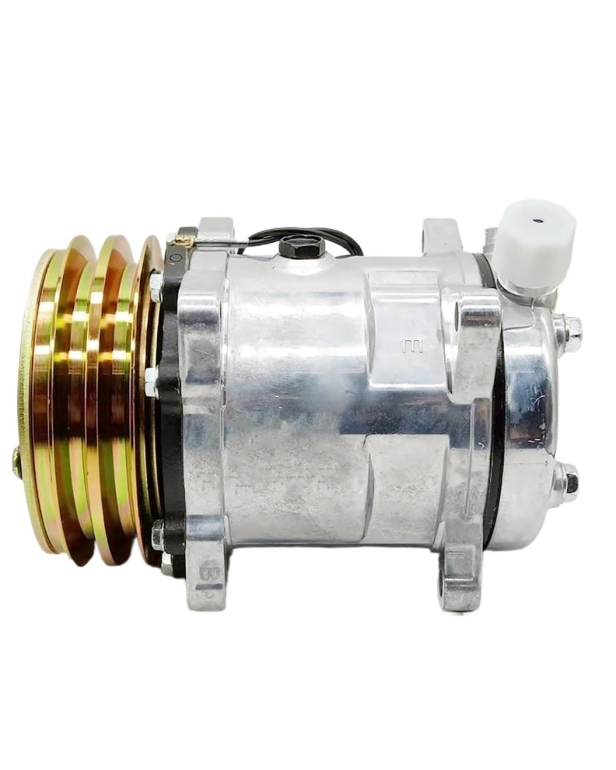 Compresor De Aire Acondicionado Para Sanden Sd508 Sanden 508 Ac 2 Ranuras 12 V O 24 V Para Tractor Excavadora Camión De Servicio Pesado Compresor Aire Acondicionado Coche(12V R134a)