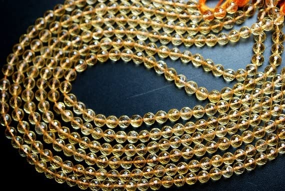 Citrine dorée facettée perle rondelle 3.5mm pour réparer et sublimer vos bijoux ternes