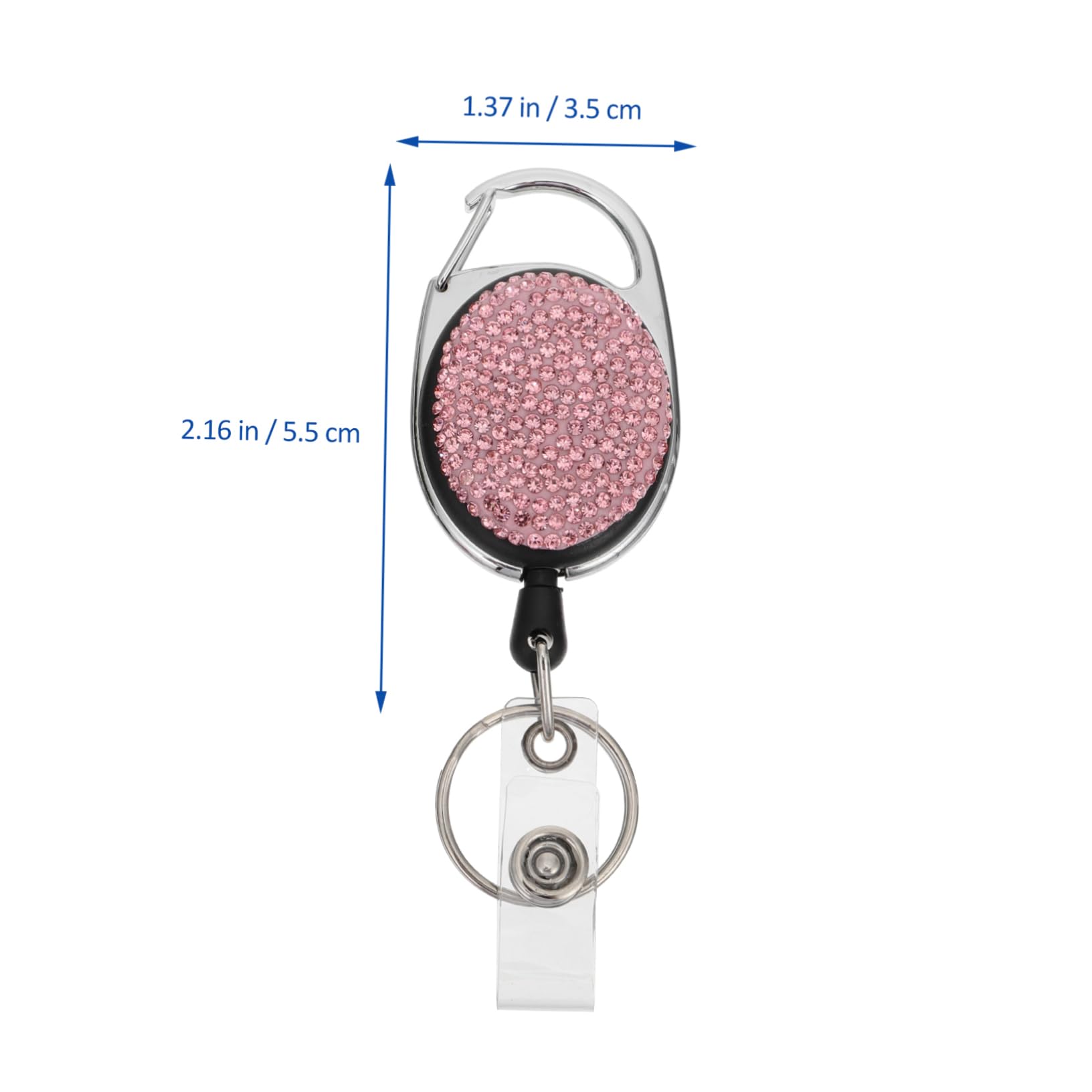 LALAFINA 8pezzi Portachiavi Retrattile Lega Di Zinco Con Clip Per Distintivi e Tesserini Accessorio Pratico Per Ufficio e Lavoro