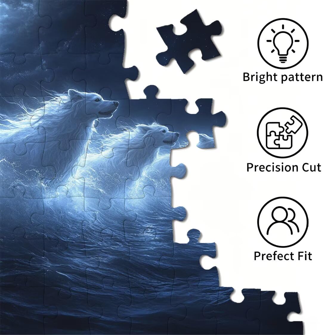 Puzzle 5000 elementów dla dorosłych, gry rodzinne, zwierzę księżyc, n-116