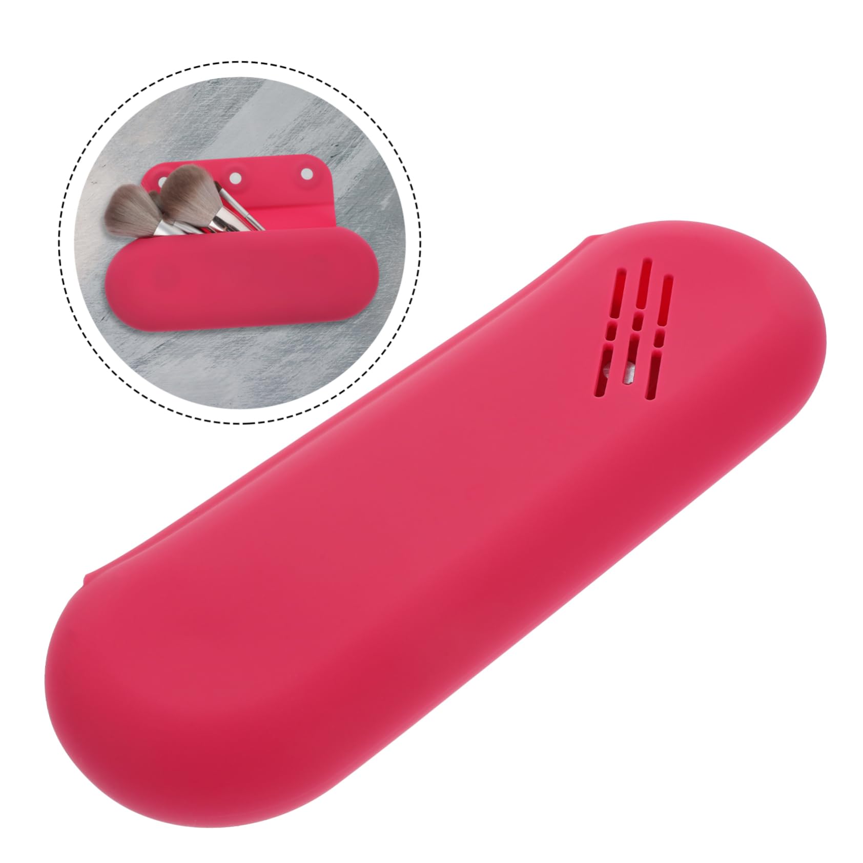 Cabilock 4 Pezzi Borsa da Viaggio per Trucco Silicone Organizer Compatto per Spazzole e Cosmetici per Viaggi e Speciali