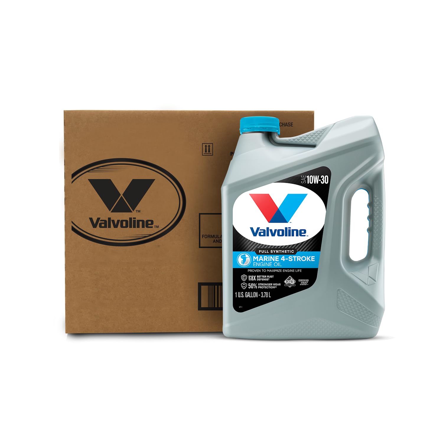 4-Stroke Marine Full Synthetic Engine Oil 1 Gallon (Pack of 3)