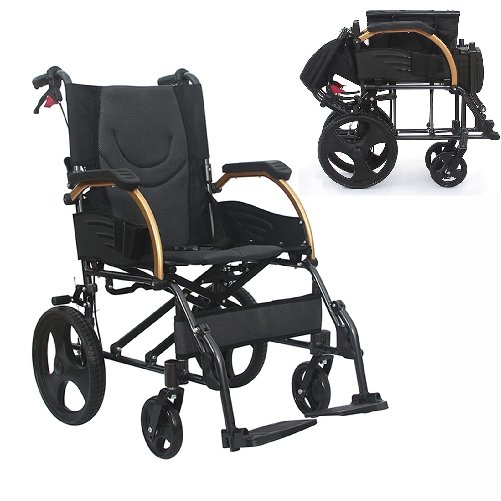 Buy Lightweight Portable Folding Aluminum Bariatric Wheelchair with