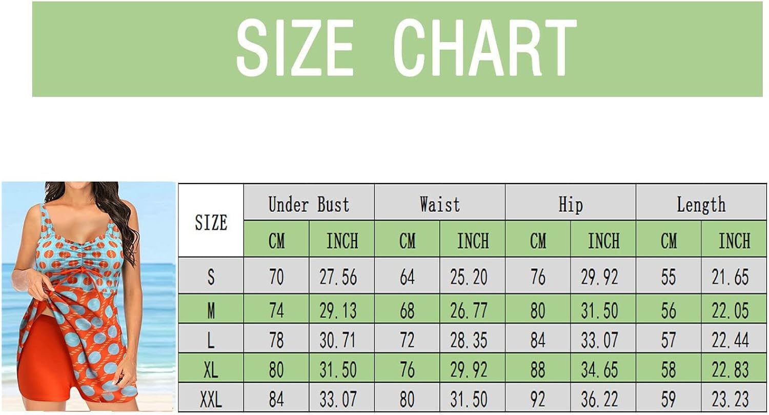 BNisBM Tankini Swimsuits for Women Two Piece Tankini Floral Printed Push Up Padded Tummy Control Retro Beach Suit : Sports & Outdoors