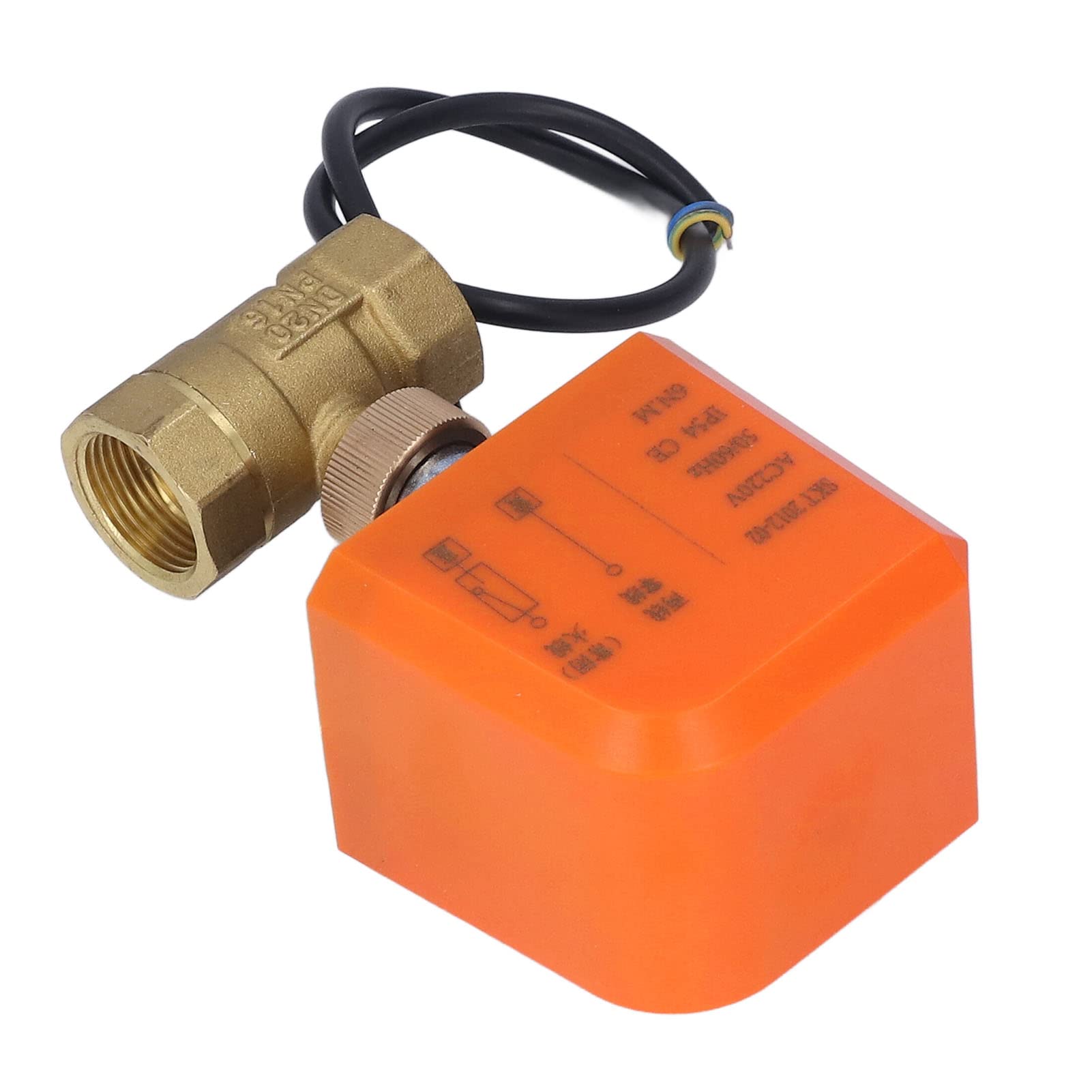 Artillery Valvola a Sfera Motorizzata, Valvola a Sfera Elettrica in Ottone a 2 Vie con Filettatura Interna da 3/4 di Pollice, Normalmente Chiusa, Accessori Industriali (DN20 AC 220 V)