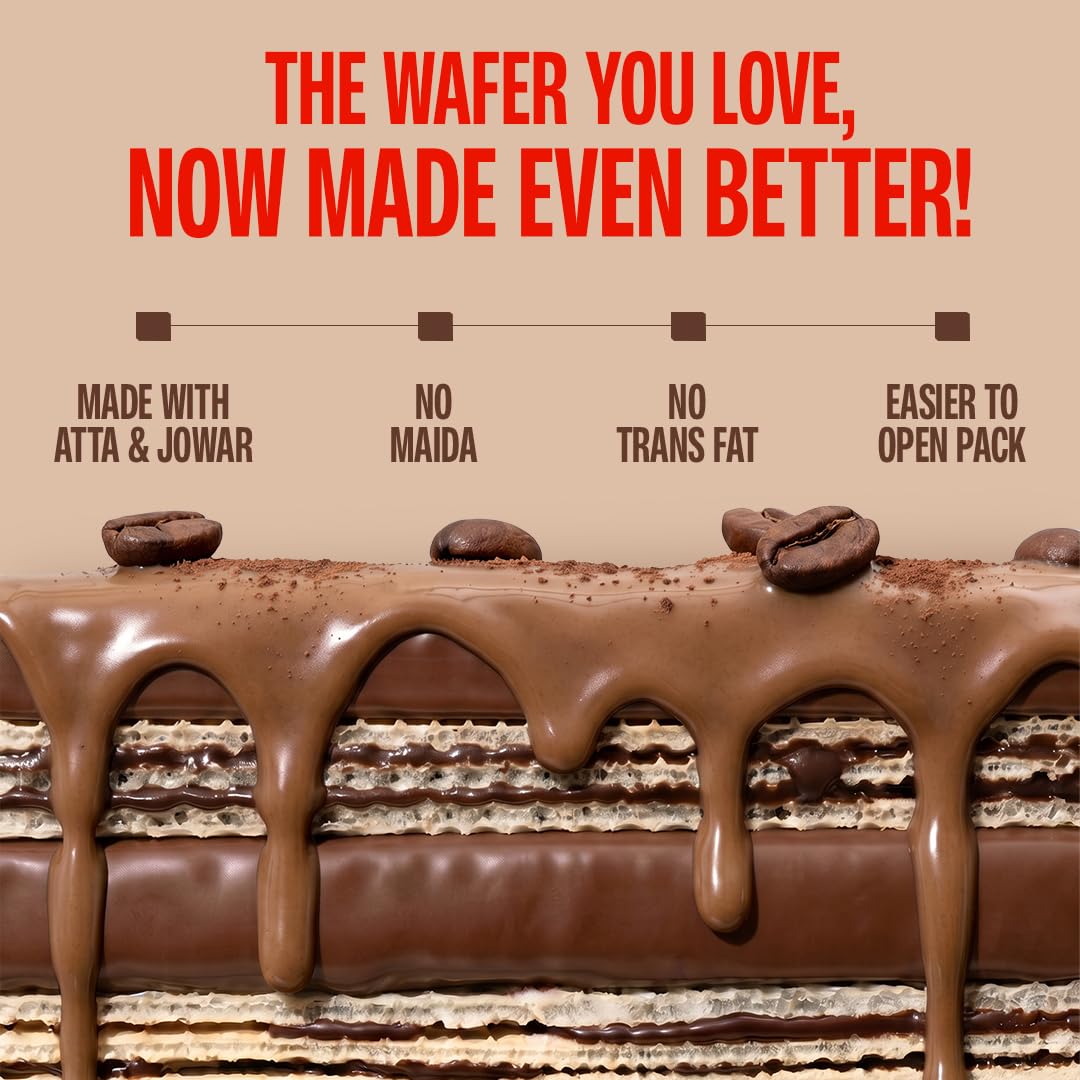 SuperYou Coffee Protein Wafer Bars (Pack of 10)|10g Protein, 3g Fiber, No Added Sugar|Yeast Fermented Protein|Energy Bars|Crunchy Wafer Bar|100% Vegetarian|No Palm Oil|400g 3