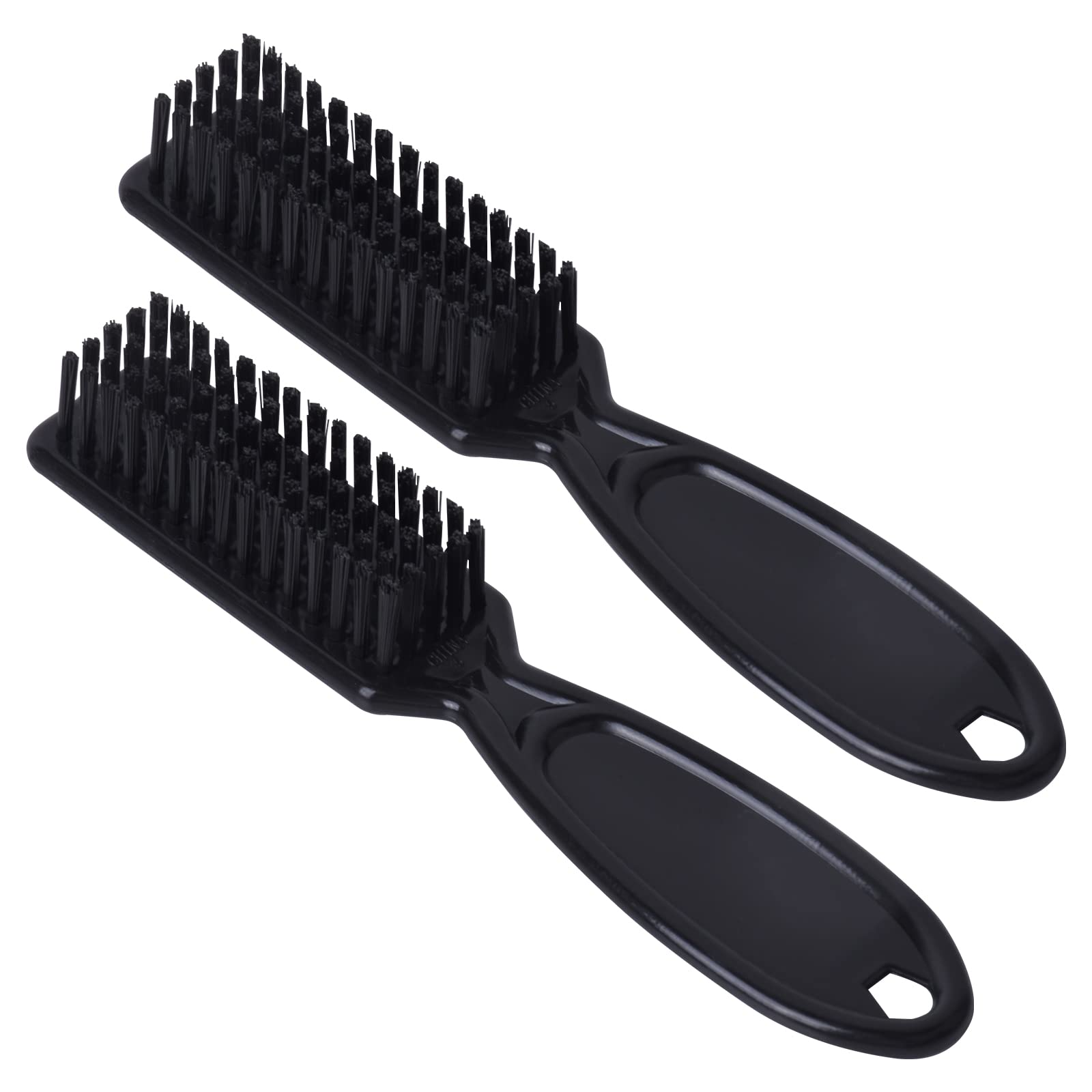 2 PCS Cepillo de Nailon de Peluquero, Cepillo Barbero, Cepillo para Limpiar Cuchillas, Cepillo para Uñas, para Limpiar Clipper