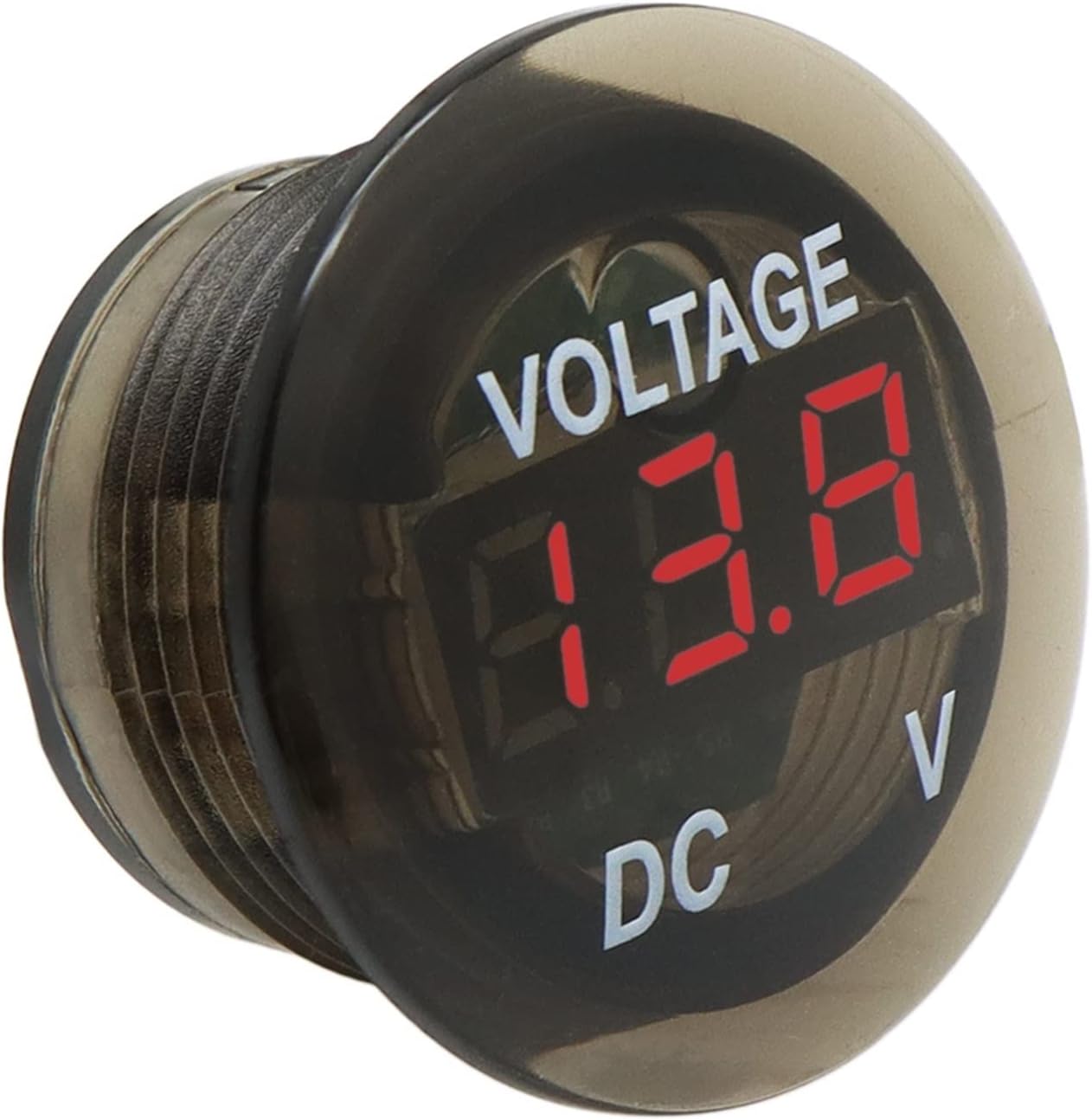 Caifeiyu ブラックオートバイ車dc 12v 購入 Ledパネルデジタル電圧ボルトメーターディスプレイ電圧計 Color Red