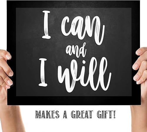 Miniatura 4 de I Can and I Will - Motivational Wall Decor, Large Pictures for Living Room Wall Decoration, Boho Wall Hanging Art, Inspirational Wall Art for Living