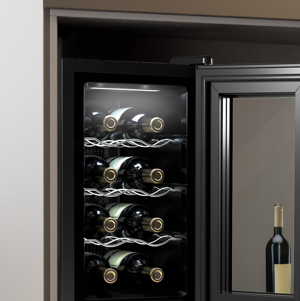 Cecotec Bolero Grandsommelier 830 Coolcrystal Weinregal 8 Flaschen Thermoelektrische Kühlung Temperatur 8-18 °C Touch-Steuerung LED