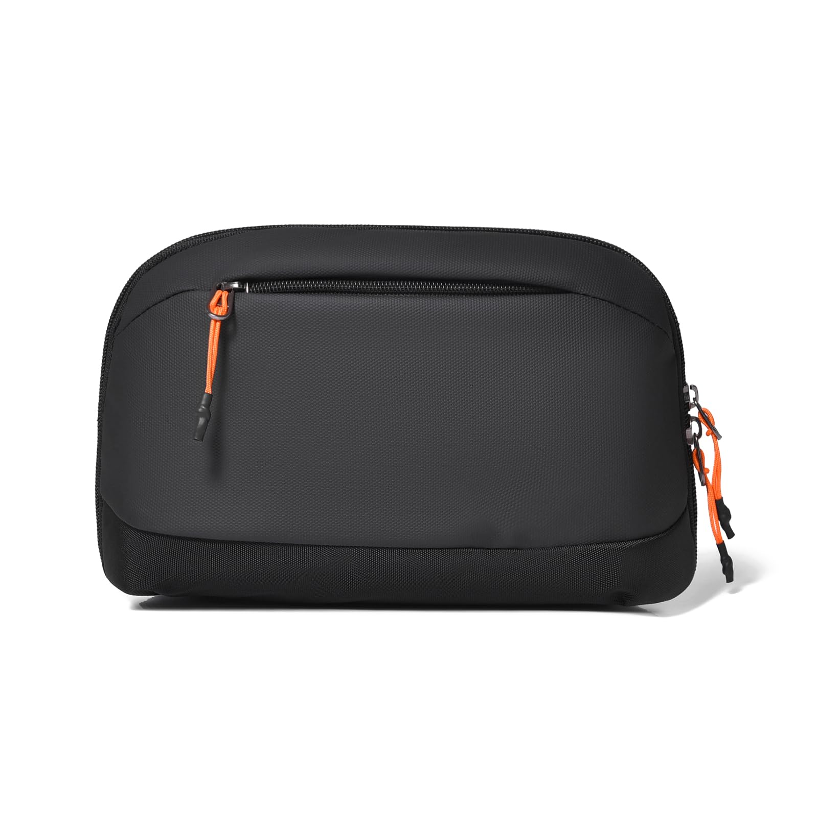 FANDARE Custodia Organizer Portatile per Cavi e Accessori Elettronici Nero | 5 scomparti pieghevoli, elastico anti-groviglio, tasca per batteria, apertura 180°, leggero in poliestere
