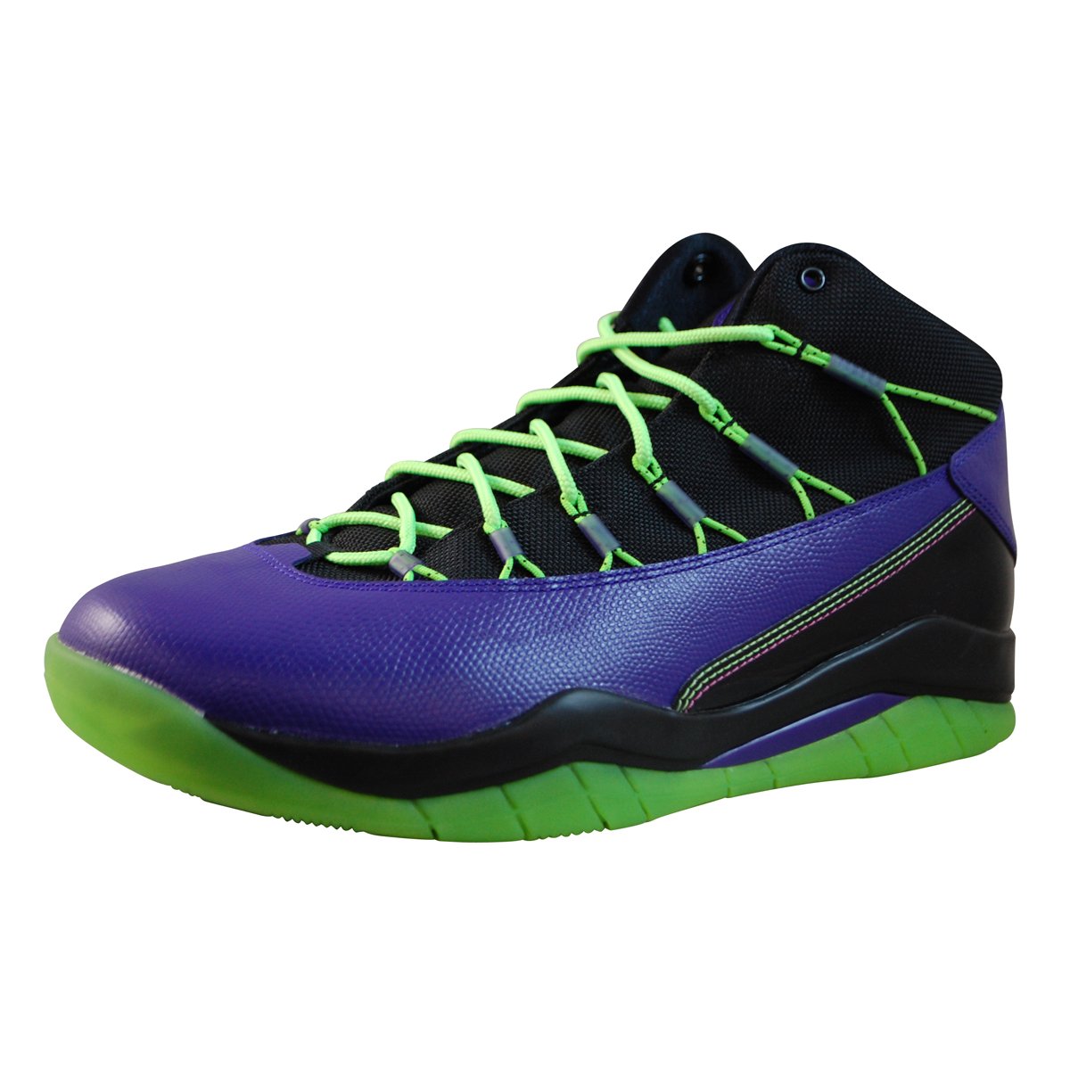 NikeJordan Men's Prime Flight Black/Clb Pnk/Crt Prpl/Flsh LM Basketball Shoe 9.5 Men US