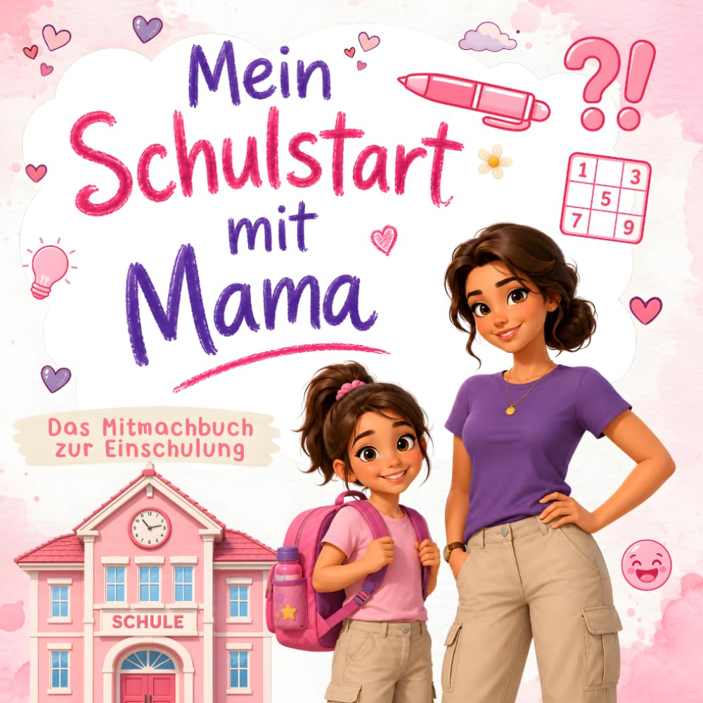 Mein Schulstart mit Mama: Das Mitmachbuch zur Einschulung für Mädchen – mit Spielen, Rätseln und Ausmalbildern für wertvolle gemeinsame Zeit